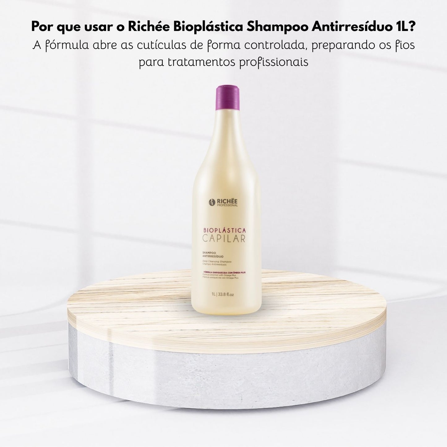 Shampoo Antirresiduo Richée Bioplástica Alinhamento 1000 ml
