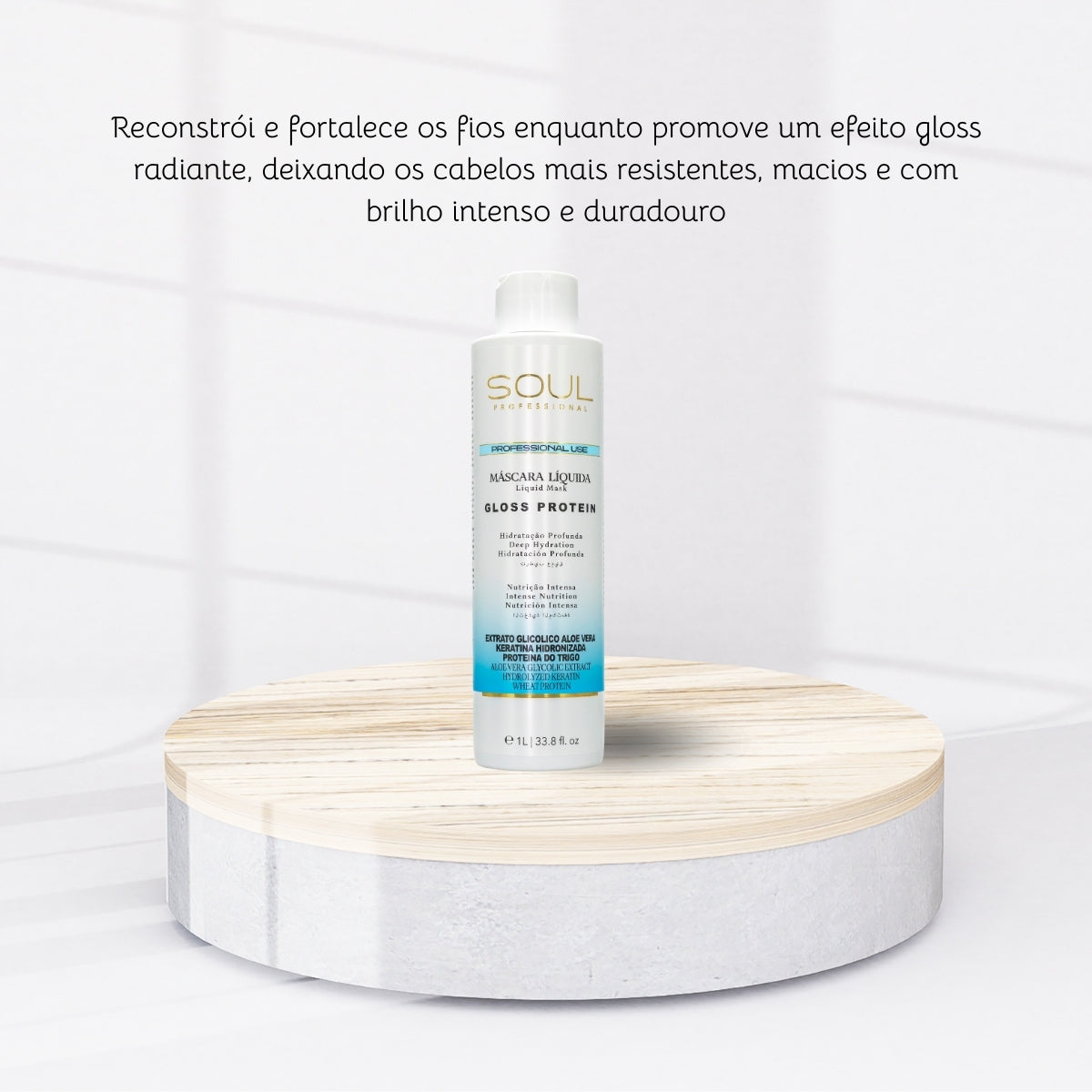 Máscara Soul Gloss Protein Máscara de Hidratação 1 Litro