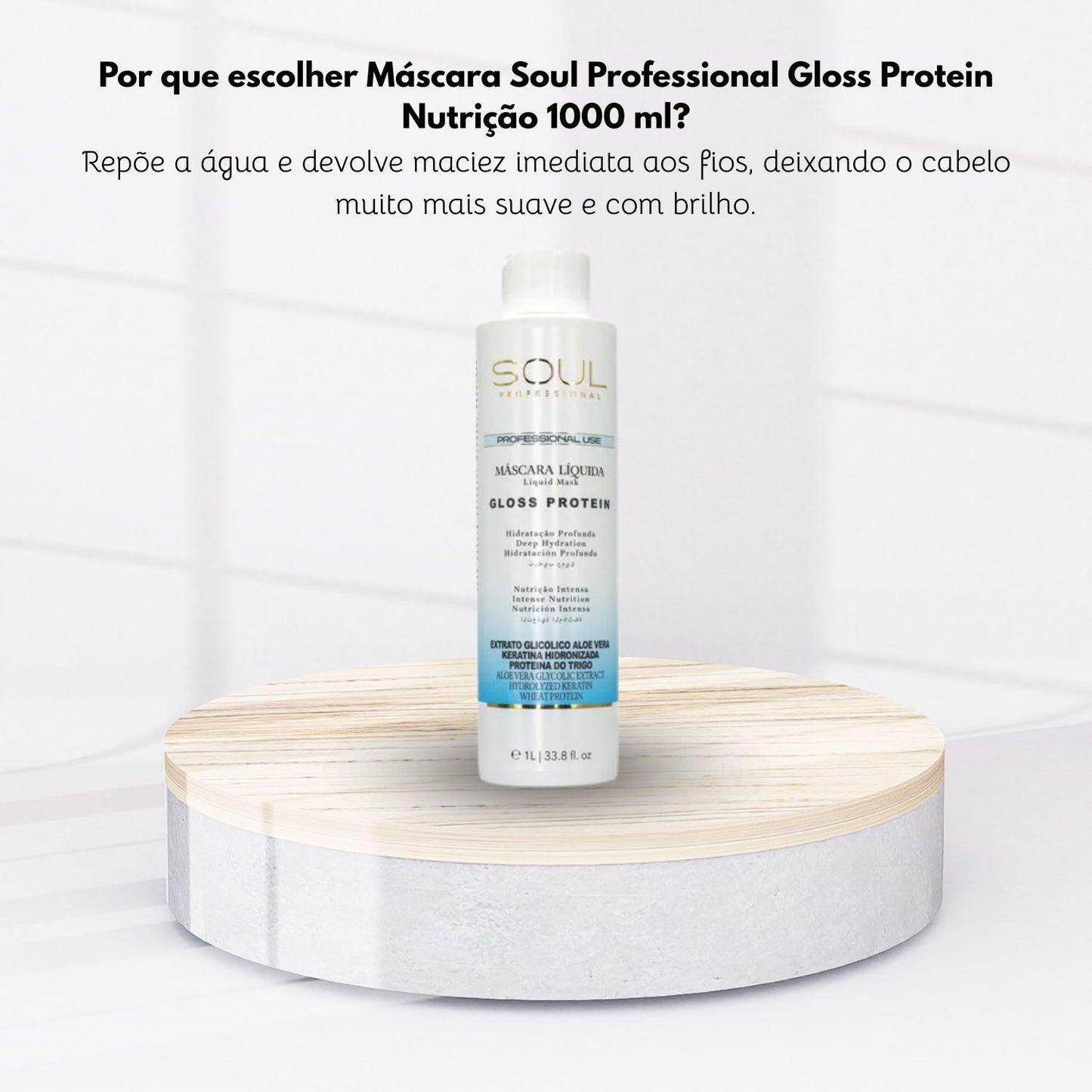Máscara Soul Gloss Protein Máscara de Hidratação 1 Litro