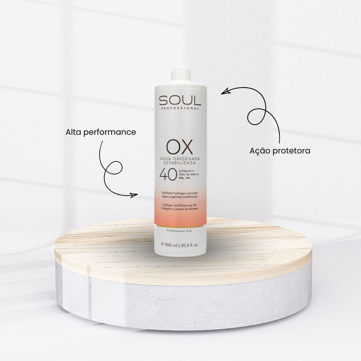 Agua Oxigenada Soul OX Vol 40 900 ml