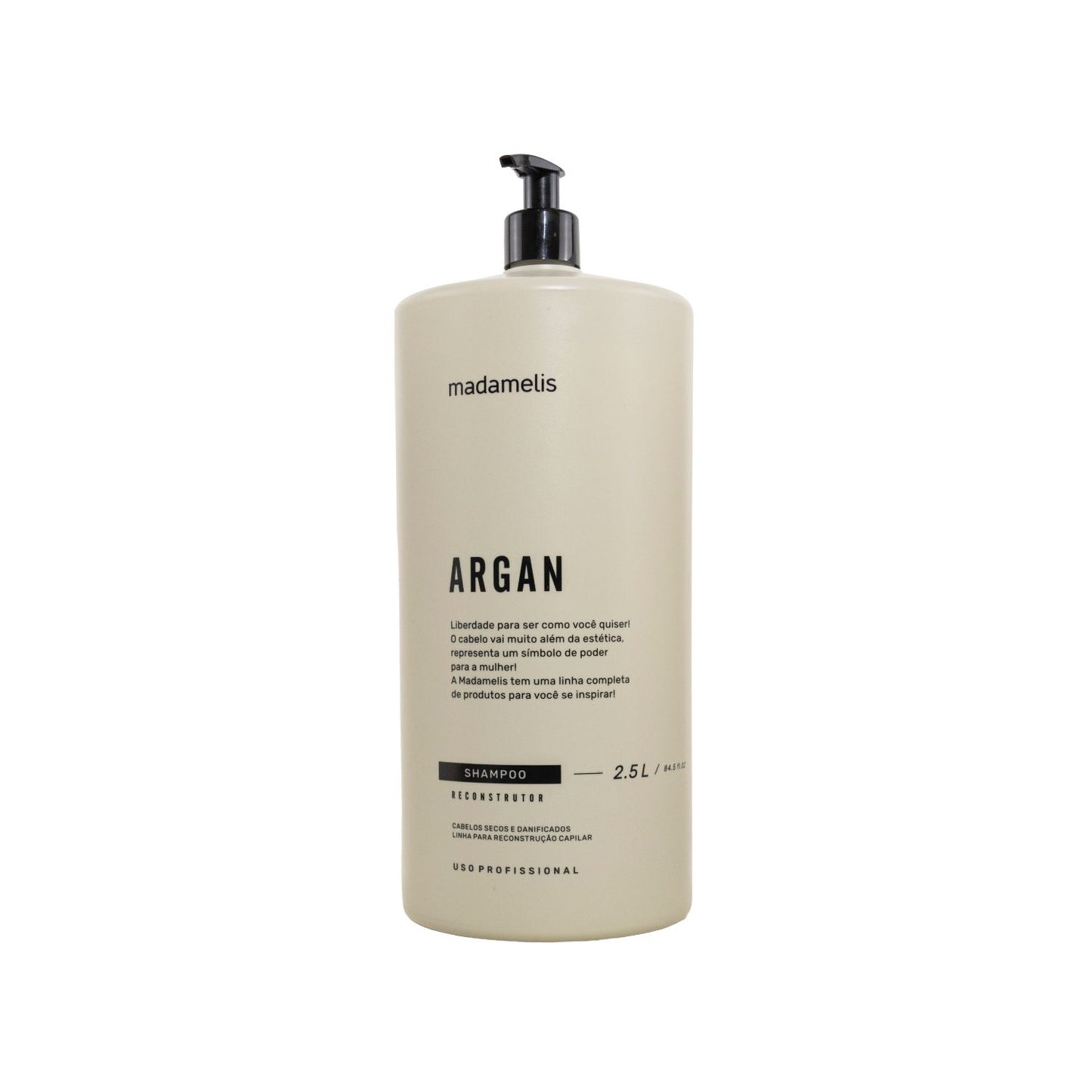 Shampoo Madamelis Argan Reconstrutor 2.5 Litros