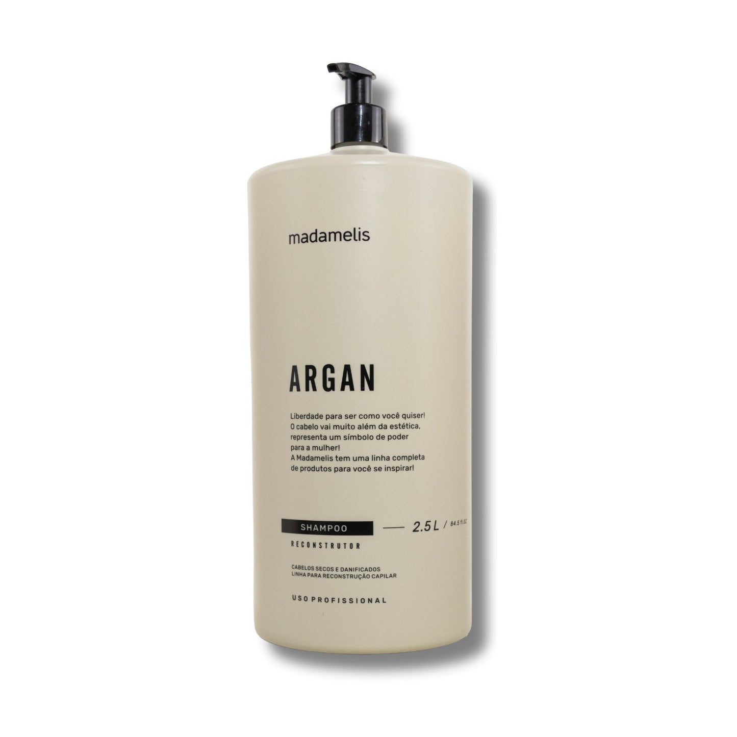 Shampoo Madamelis Argan Reconstrutor 2.5 Litros
