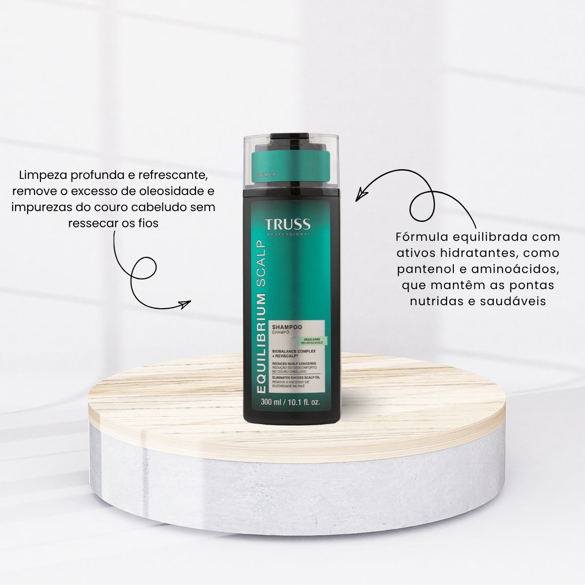 Shampoo Truss Equilibrium Scalp Uso Diário Shampoo para Cabelo Oleoso 300 ml