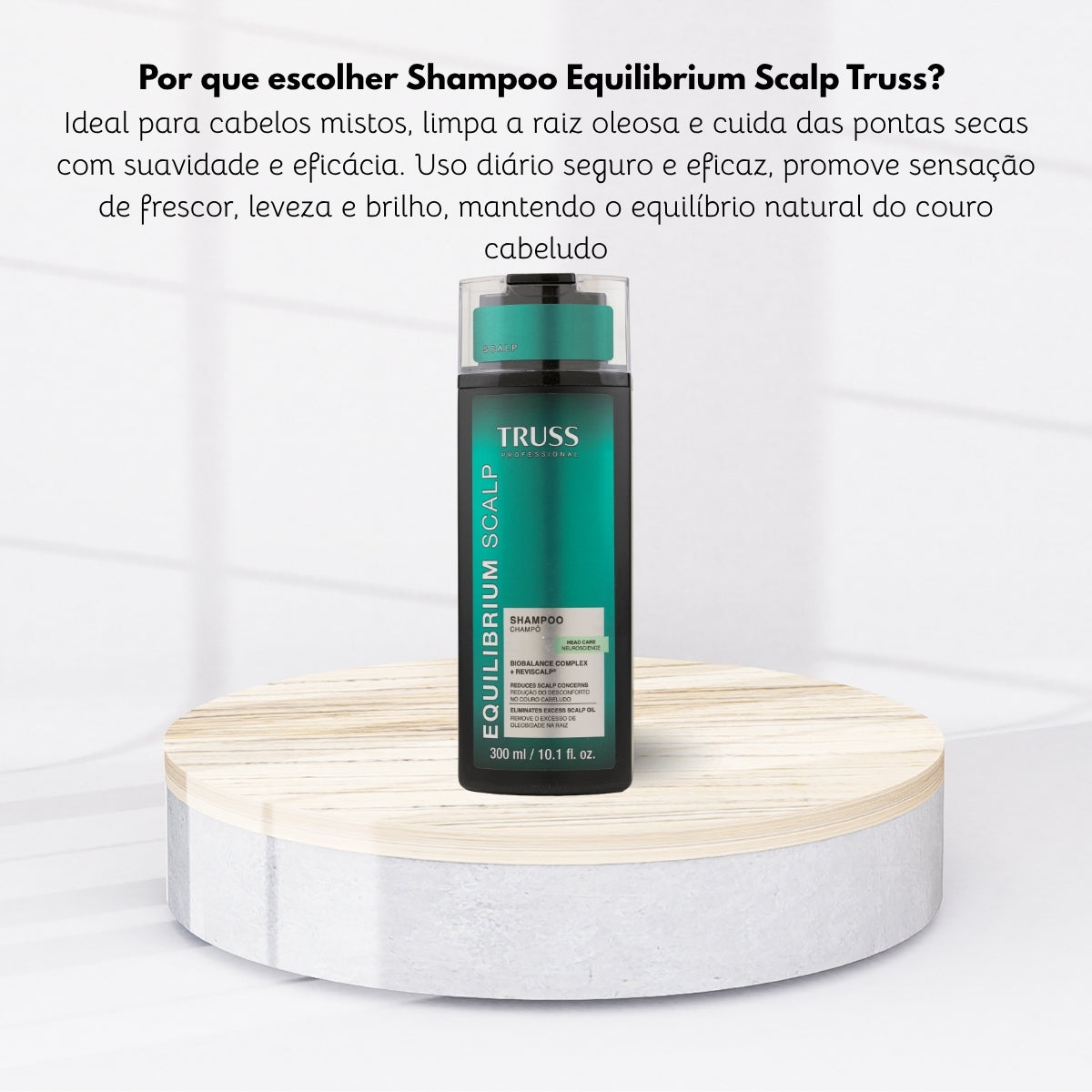 Shampoo Truss Equilibrium Scalp Uso Diário Shampoo para Cabelo Oleoso 300 ml