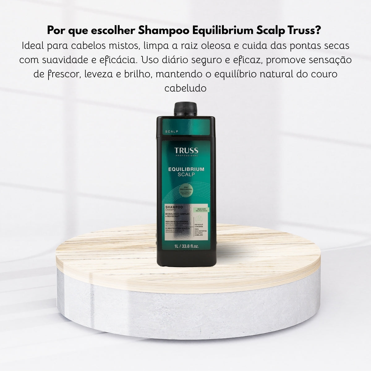Shampoo Truss Equilibrium Scalp Uso Diário Shampoo para Cabelo Oleoso 1 Litro