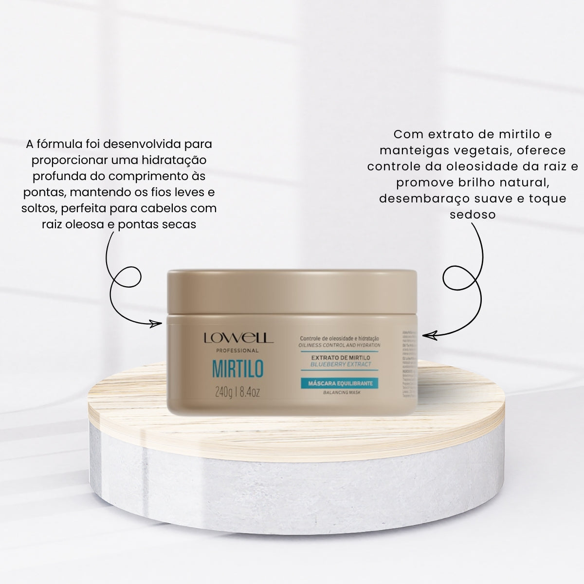 Máscara Lowell Mirtilo Equilibrante 240 ml
