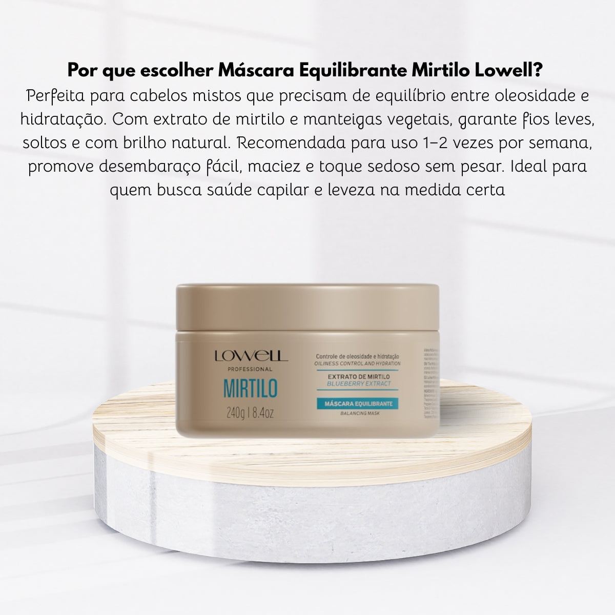 Máscara Lowell Mirtilo Equilibrante 240 ml