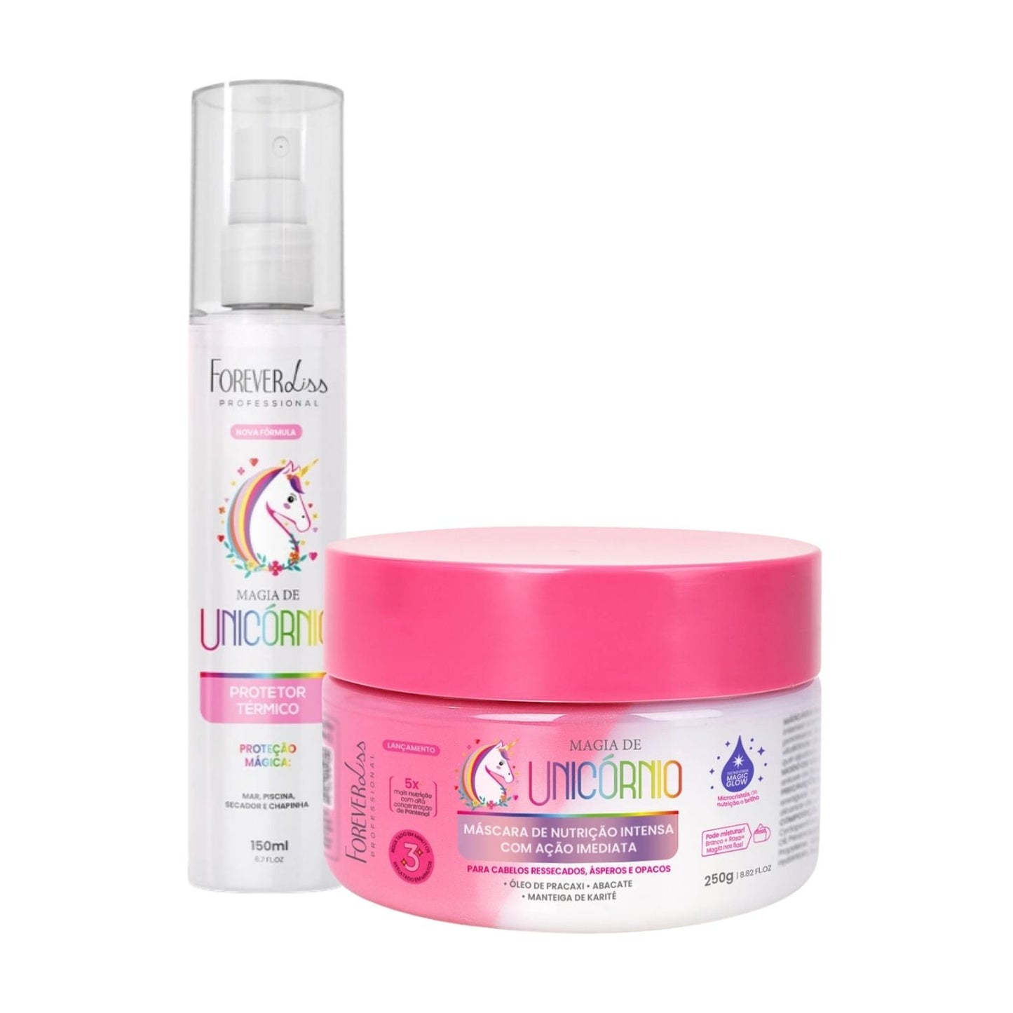 Kit Forever Liss Magia de Unicórnio Protetor 150 g e Máscara 250 g