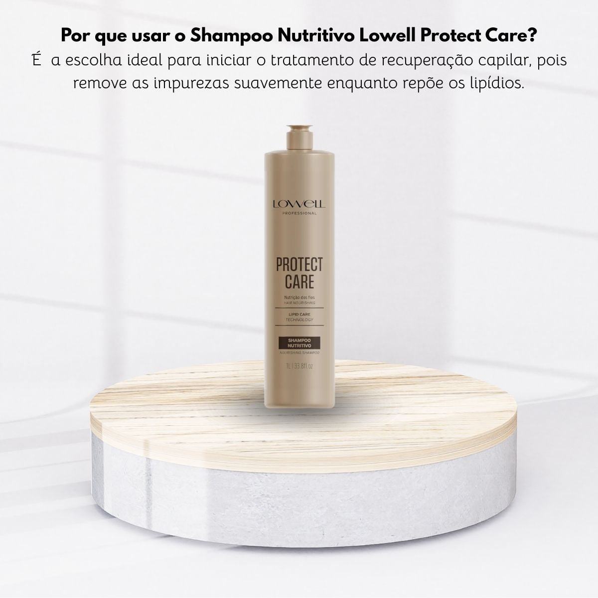 Shampoo Lowell Protect Care Nutrição dos Fios Shampoo Hidratante 1 Litro