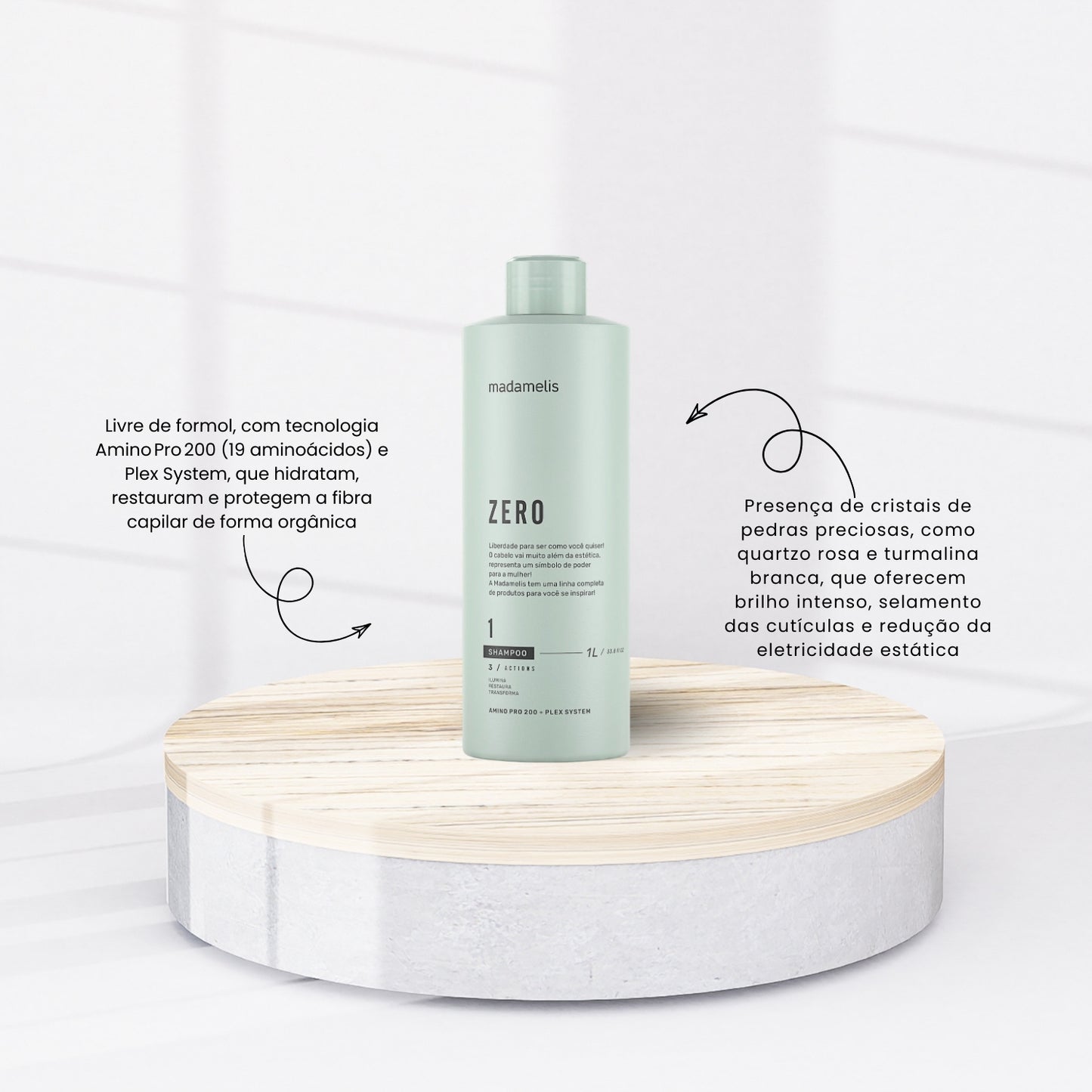 Progressiva Madamelis Zero Alinhamento Capilar Shampoo 1 Litro