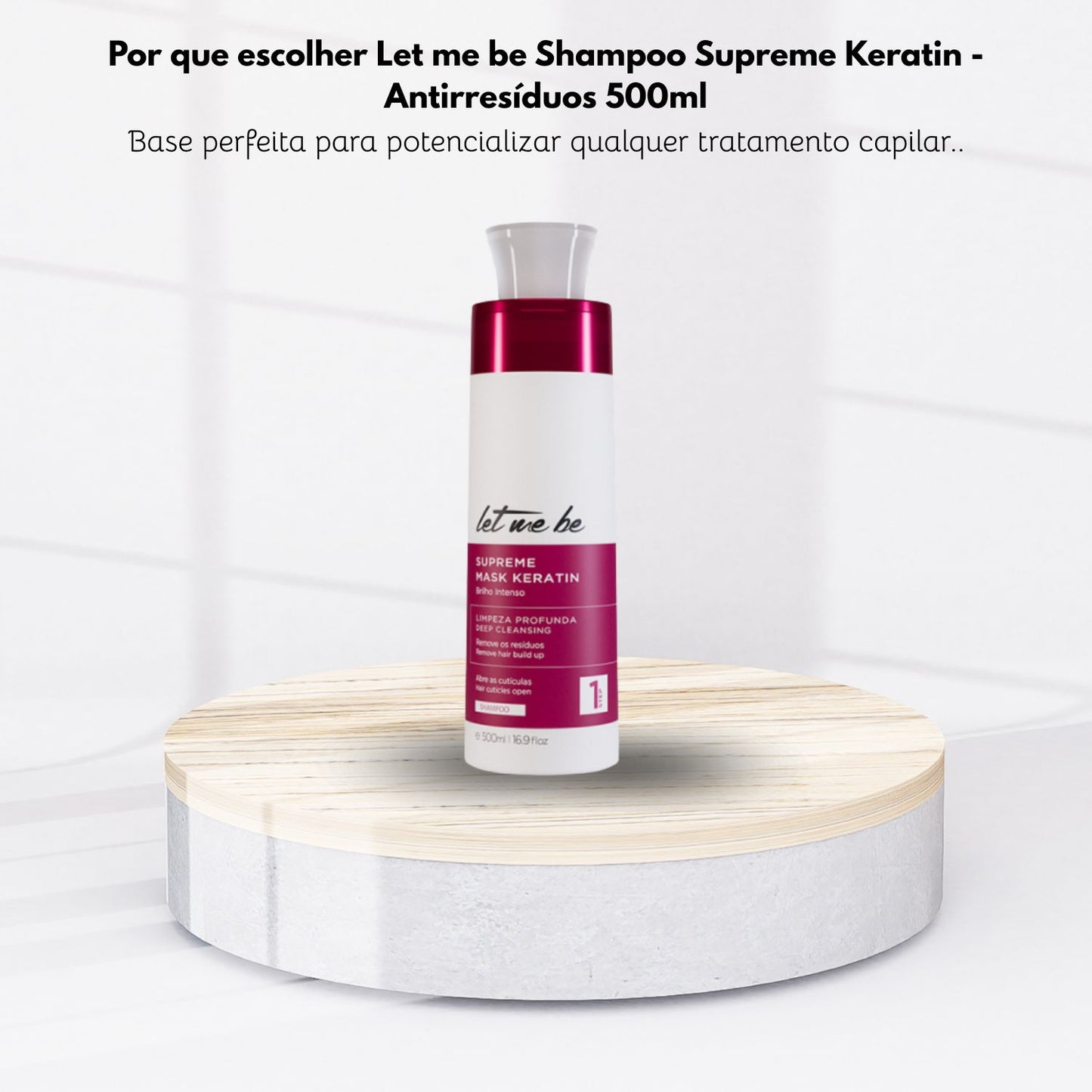 Shampoo Antirresíduo Let Me Be Supreme Mask Keratin Alinhamento 500 ml