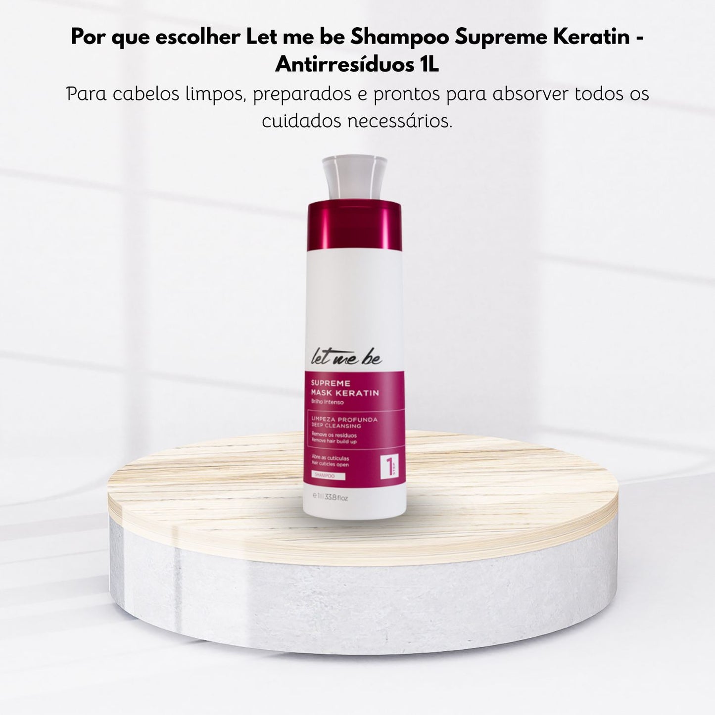 Shampoo Antirresíduo Let Me Be Supreme Mask Keratin Alinhamento 1 Litro