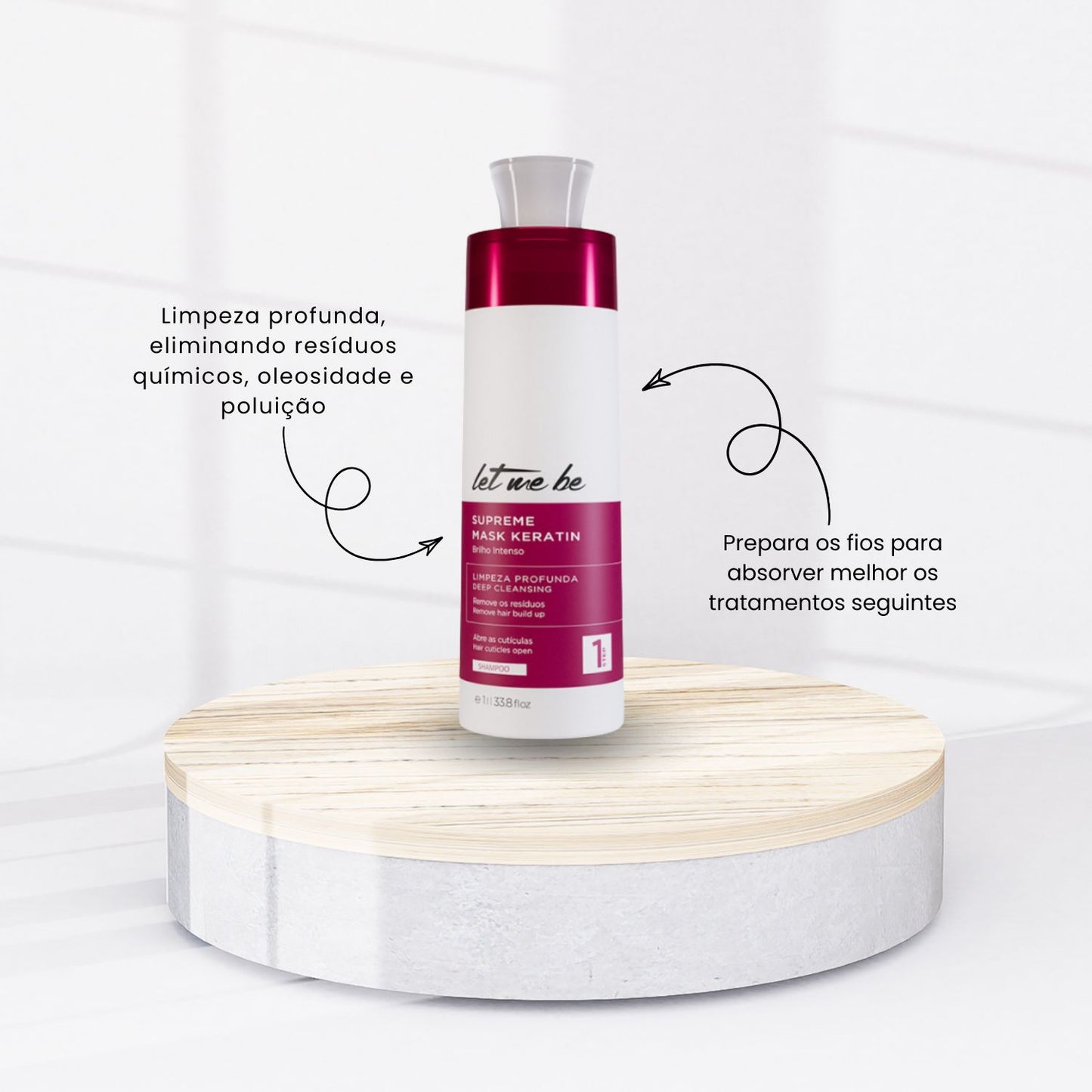 Kit Let Me Be Supreme Mask Keratin Alinhamento Capilar 1 Litro
