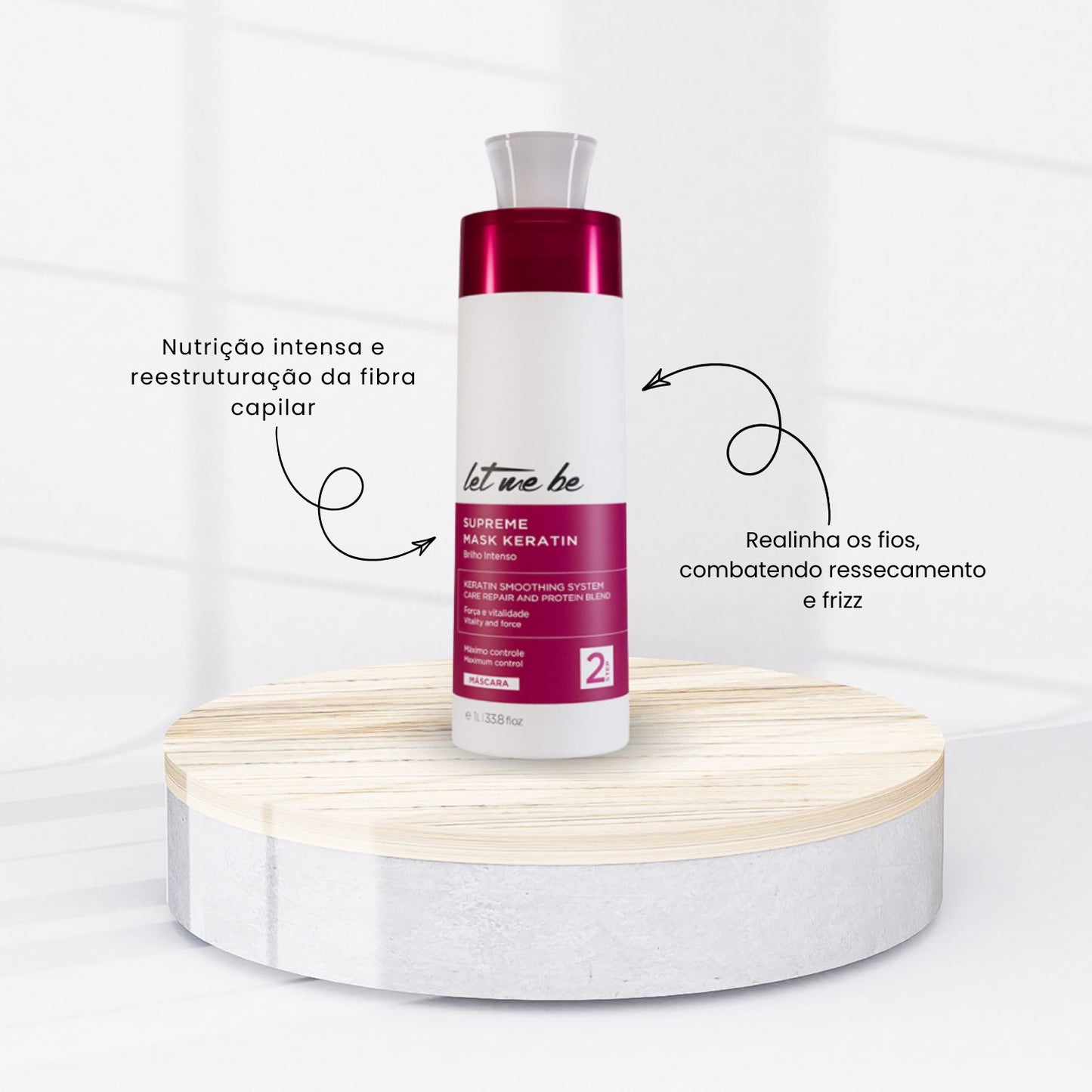 Kit Let Me Be Supreme Mask Keratin Alinhamento Capilar 1 Litro