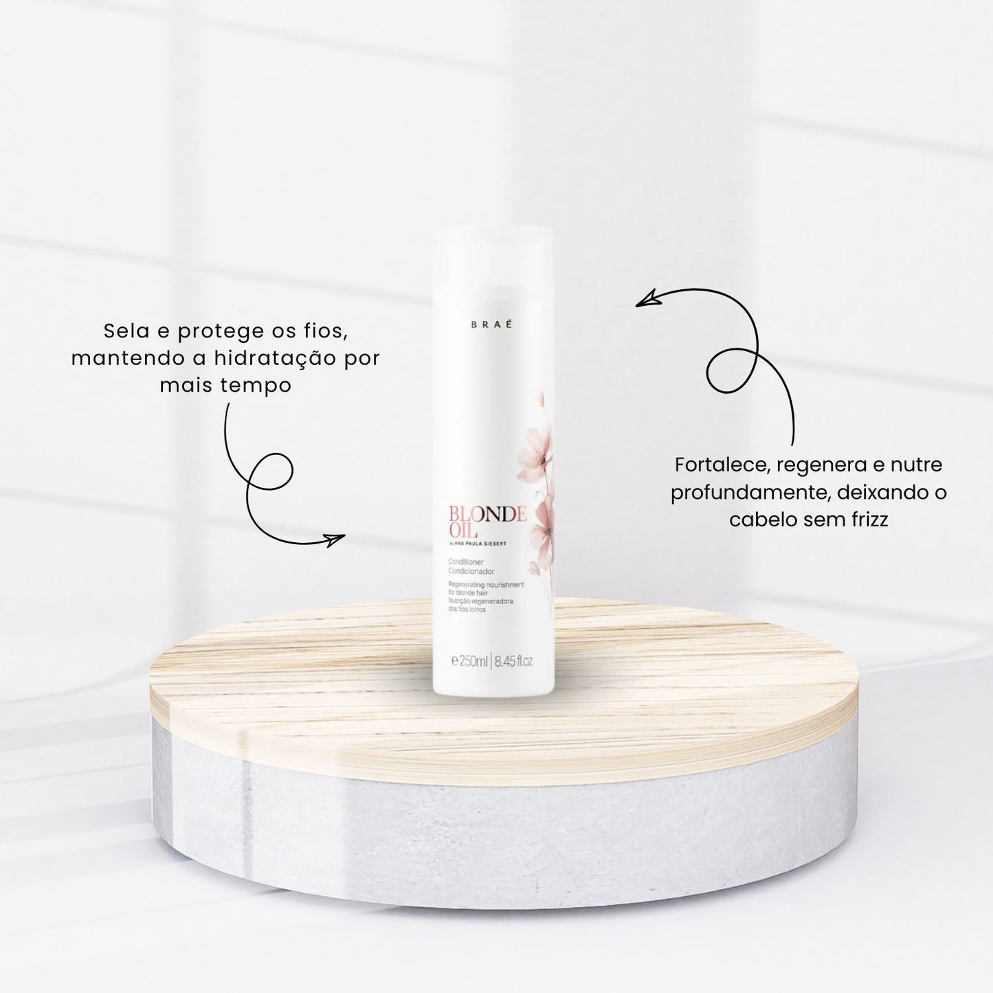 Condicionador Braé Blonde Oil Nutrição Cabelo Loiro 250 ml