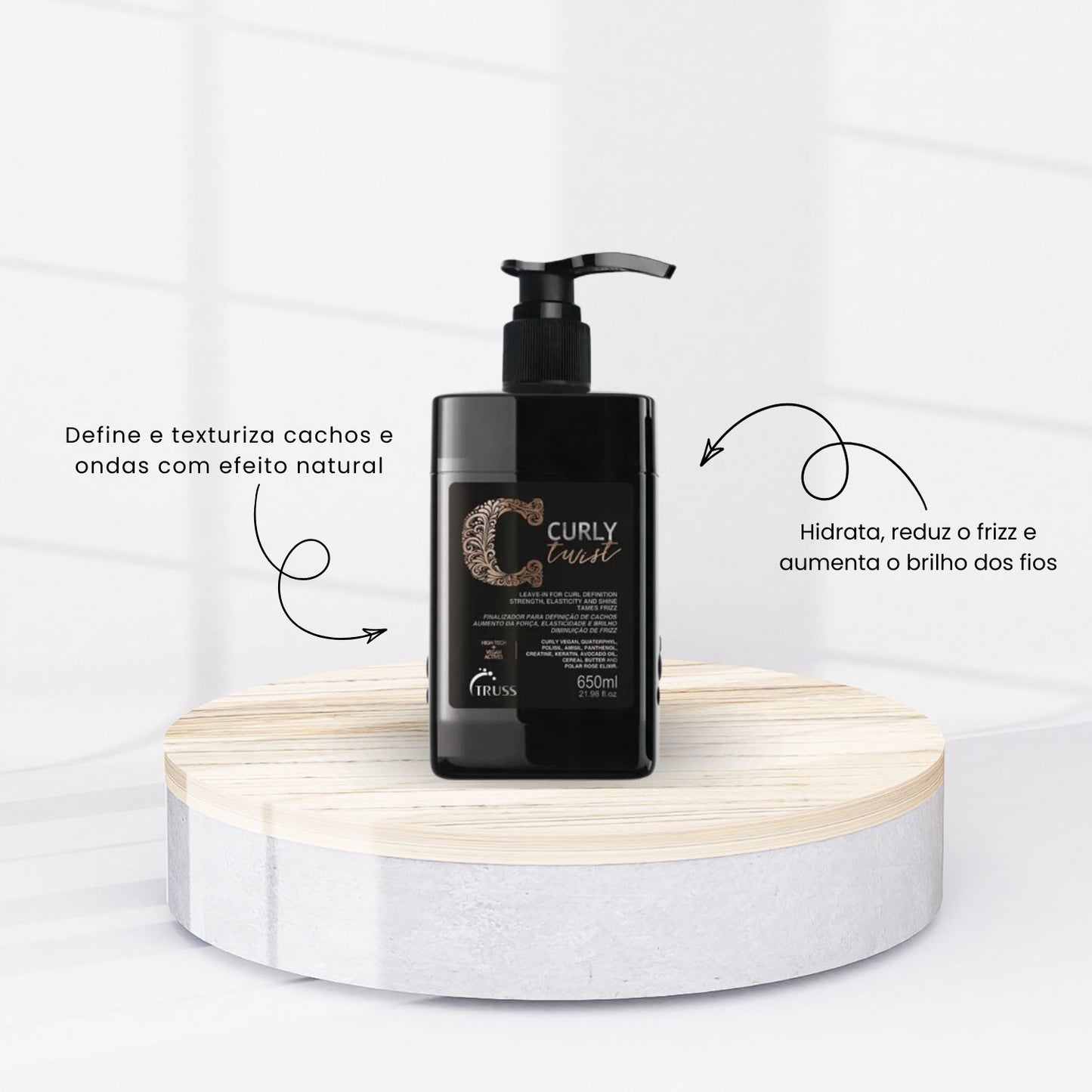 Leave-in Truss Curly Twist Finalizador Brilho 650 ml