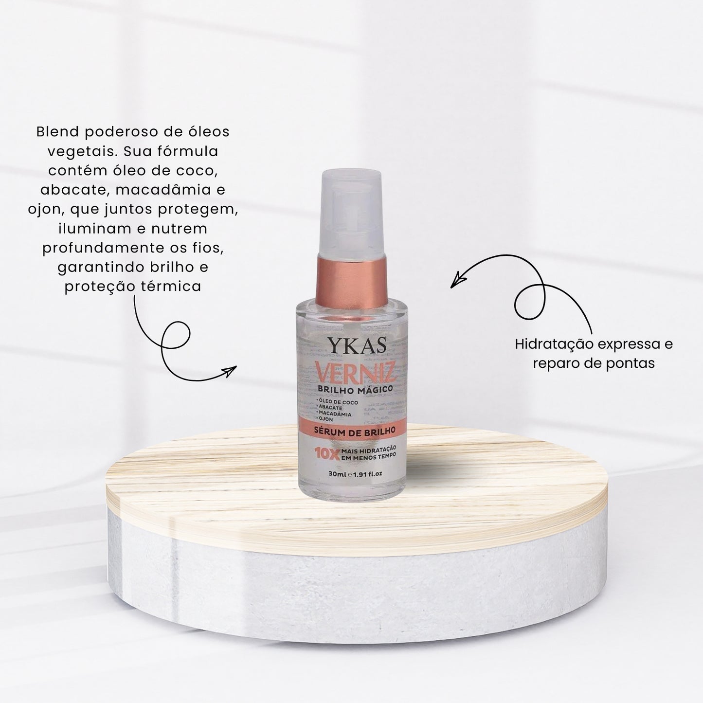 Oleo Ykas Verniz Brilho Mágico Sérum De Brilho 30 ml
