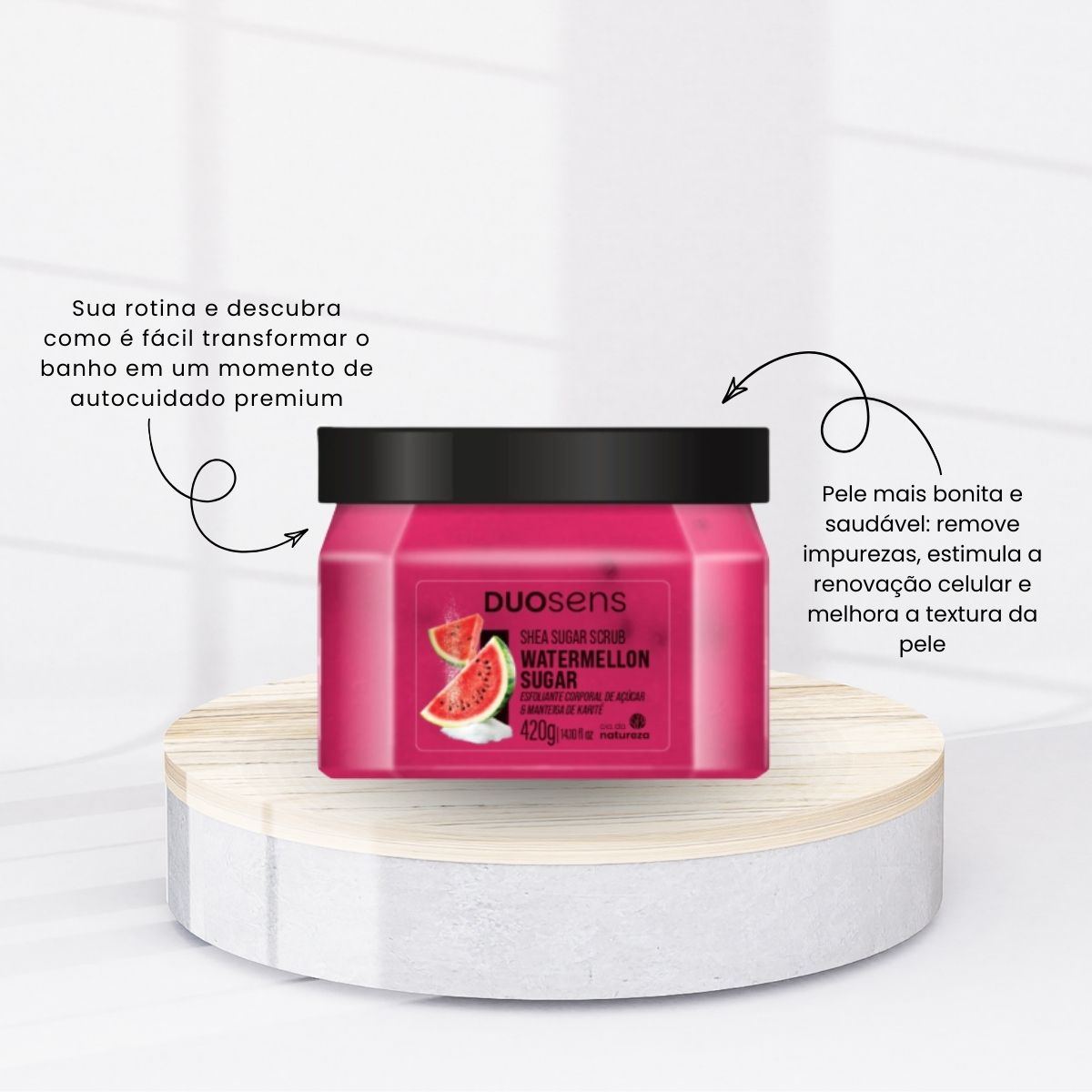 Esfoliante Cia da Natureza Duosens Watermelon Sugar 420 g