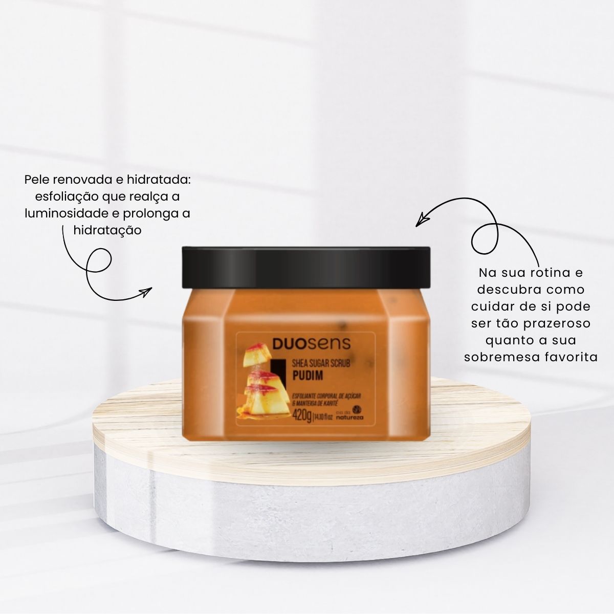 Esfoliante Cia da Natureza Duosens Pudim 420 g