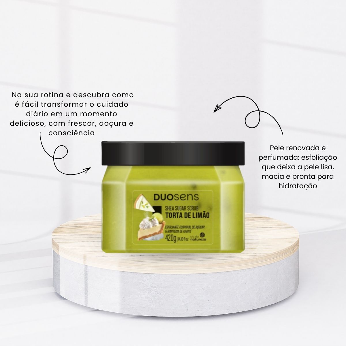Esfoliante Cia da Natureza Duosens Torta de Limao 420 g