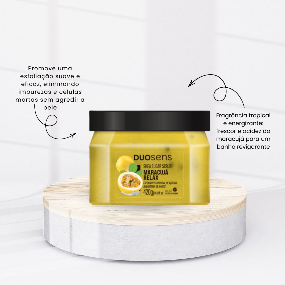 Esfoliante Cia da Natureza Duosens Maracuja Relax 420 g