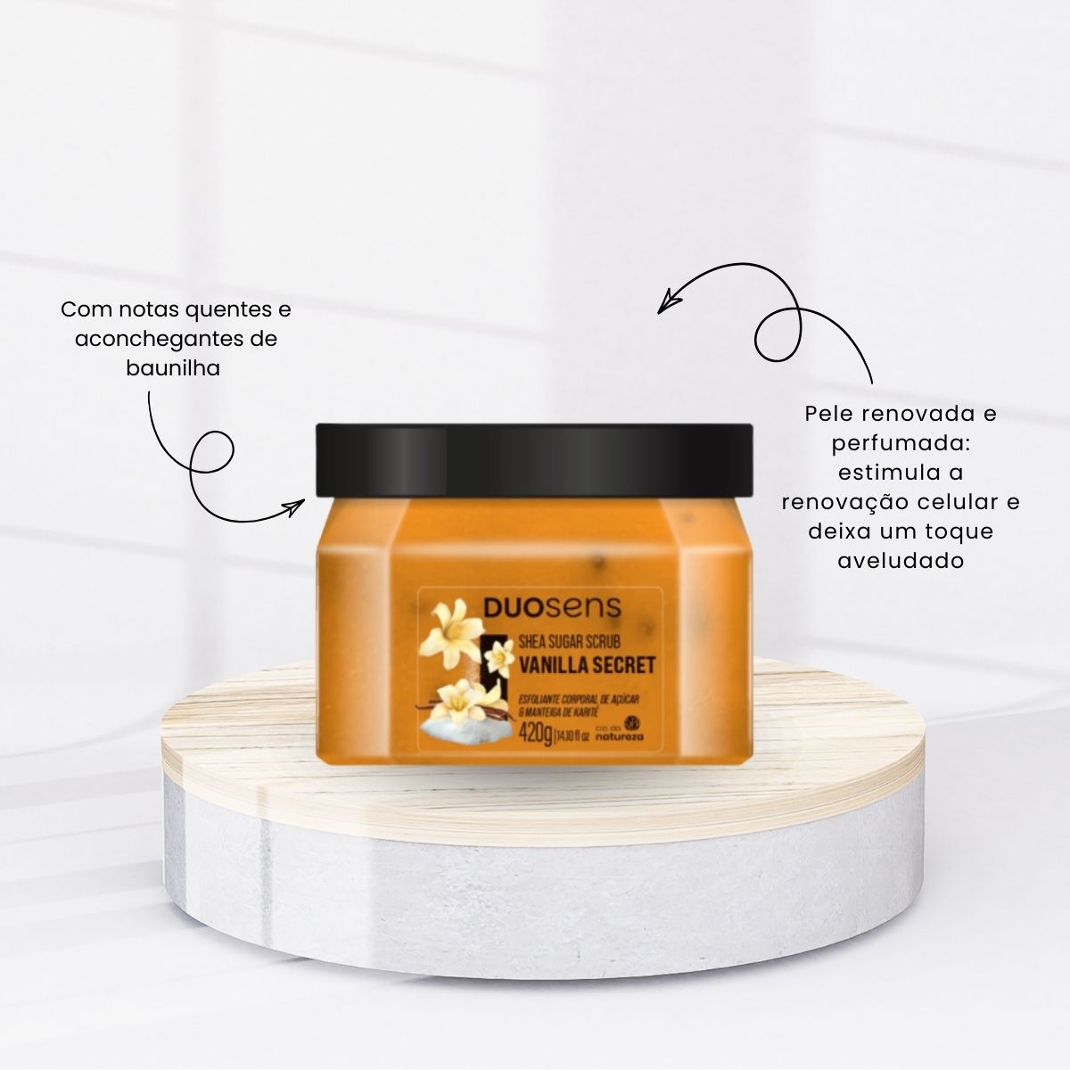 Esfoliante Cia da Natureza Duosens Vanilla Secret 420 g