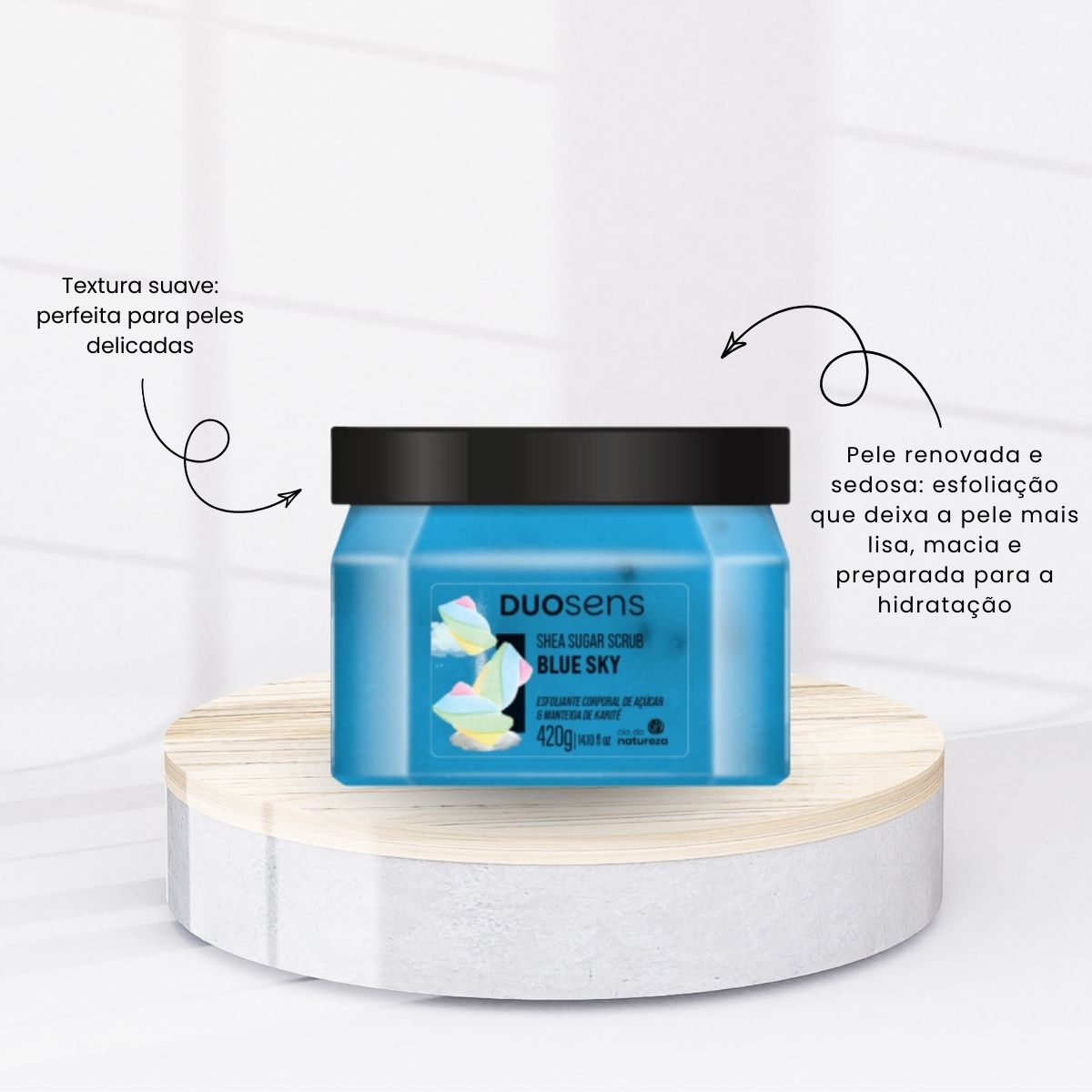 Esfoliante Cia da Natureza Duosens Blue Sky 420 g
