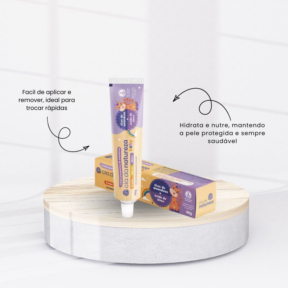 Cia da Natureza Creme de Assaduras Oleo de Amêndoas 45 g