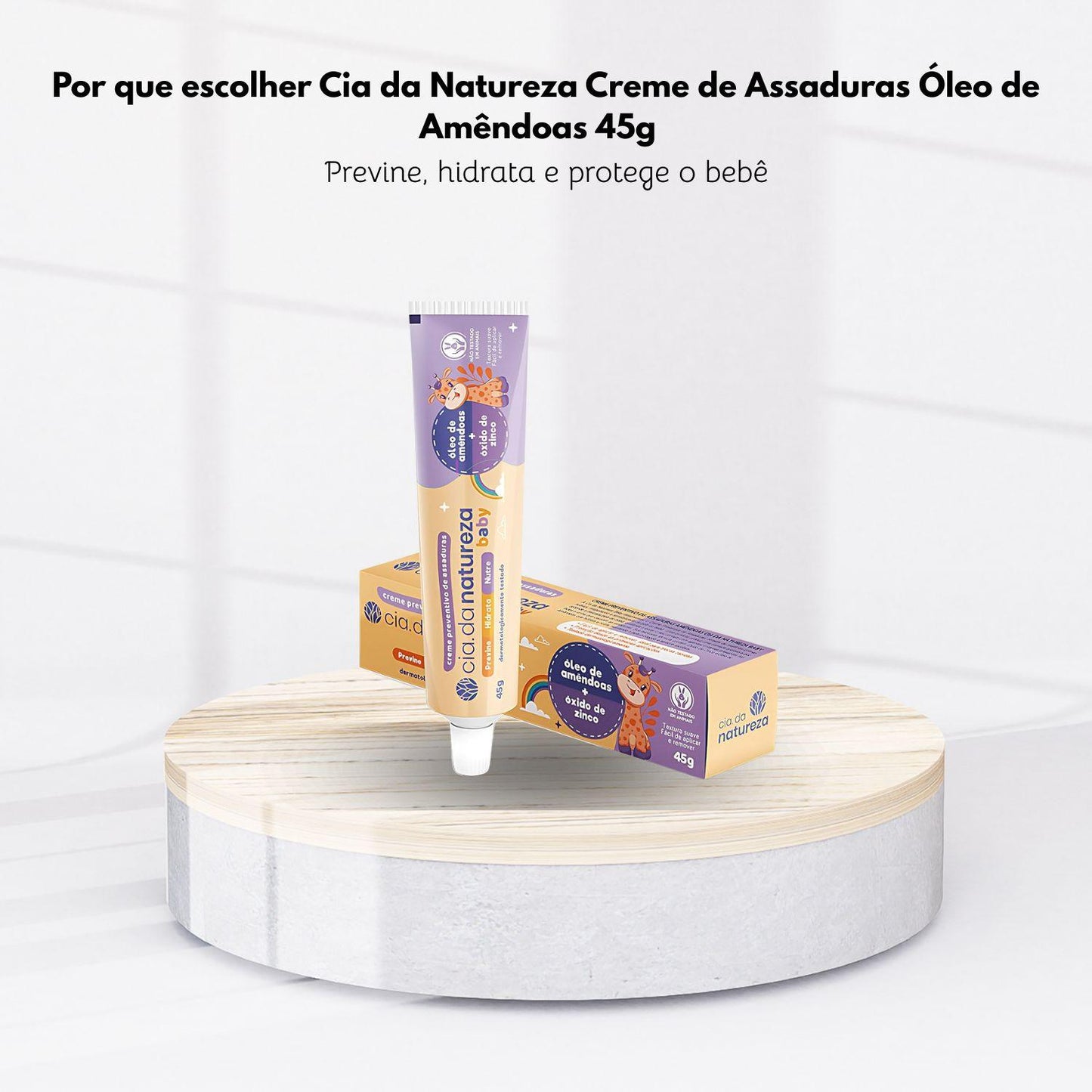 Cia da Natureza Creme de Assaduras Oleo de Amêndoas 45 g