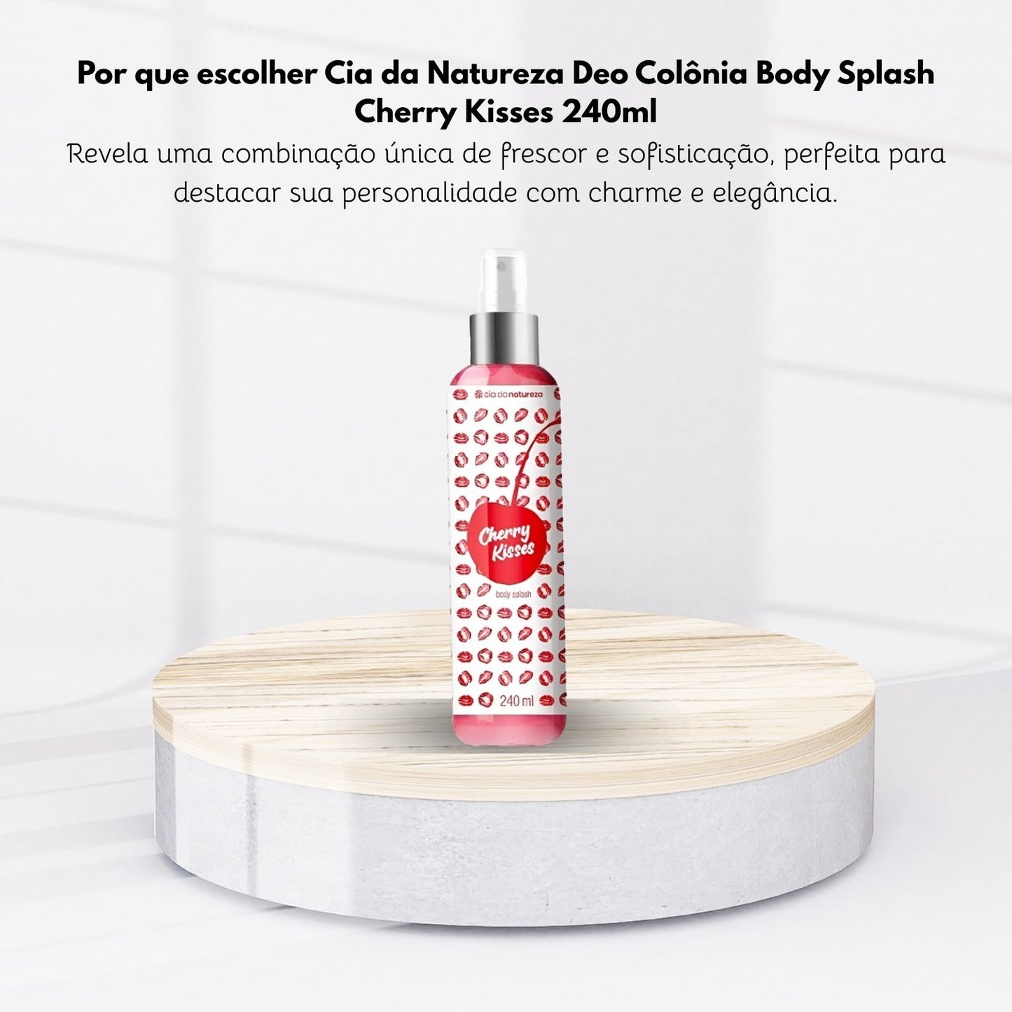 Body Splash Cia da Natureza Deo Colonia Cherry Kisses 240 ml