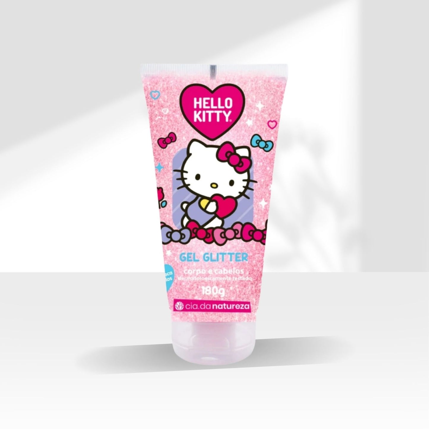Cia da Natureza Gel Glitter Corpo e Cabelo Hello Kitty 180 g