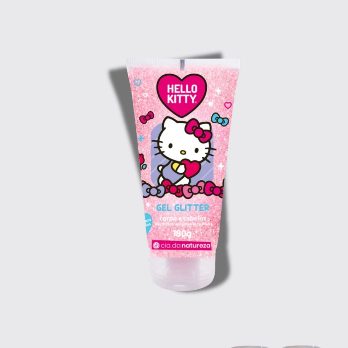Cia da Natureza Gel Glitter Corpo e Cabelo Hello Kitty 180 g