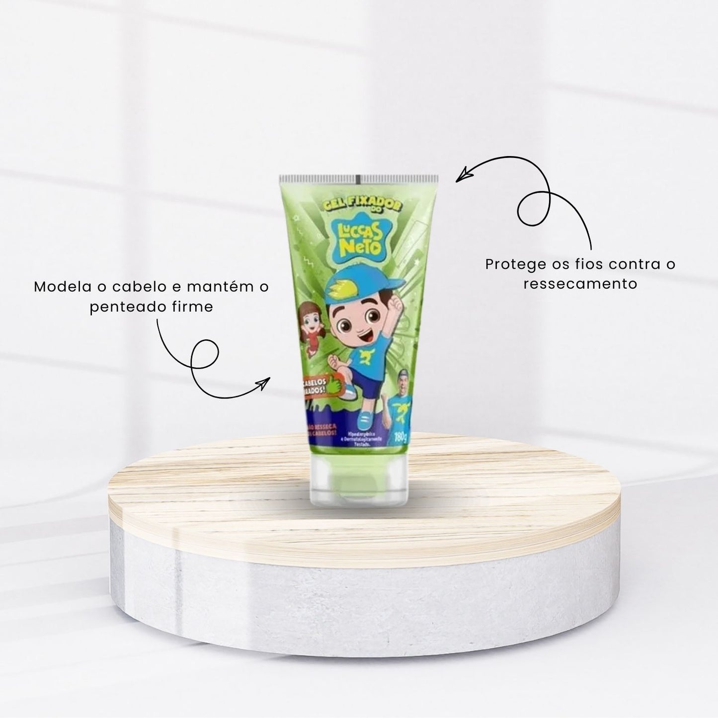 Gel Fixador Cia da Natureza Luccas Neto para Cabelos 180 g