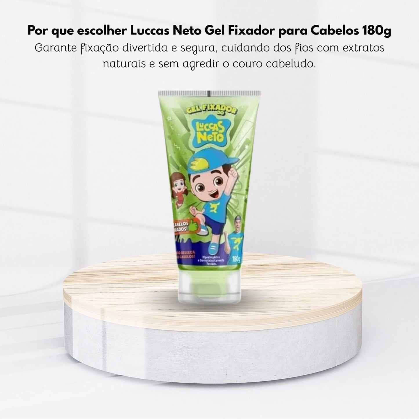 Gel Fixador Cia da Natureza Luccas Neto para Cabelos 180 g
