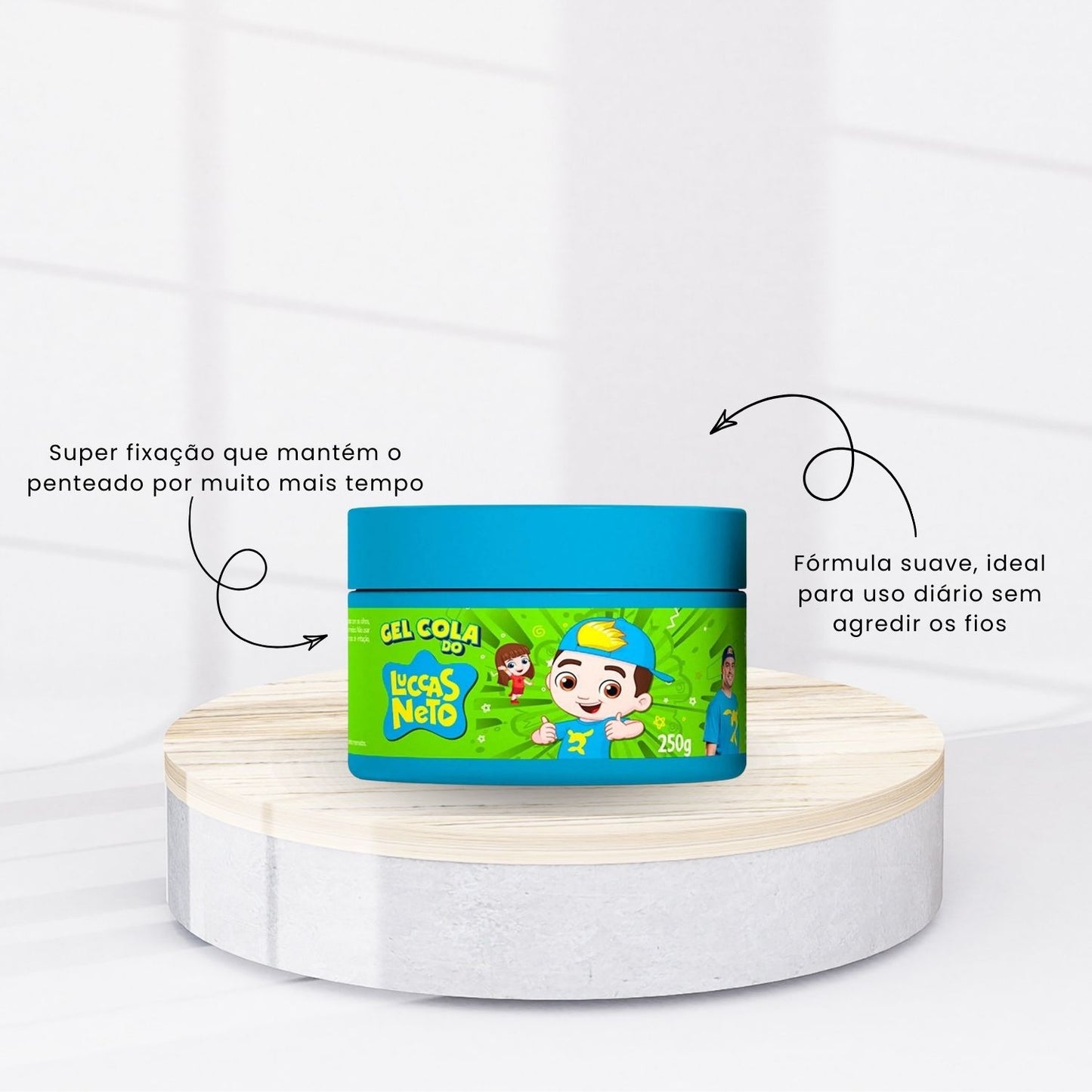 Gel Fixador Cia da Natureza Luccas Neto Cola para Cabelos 250 g