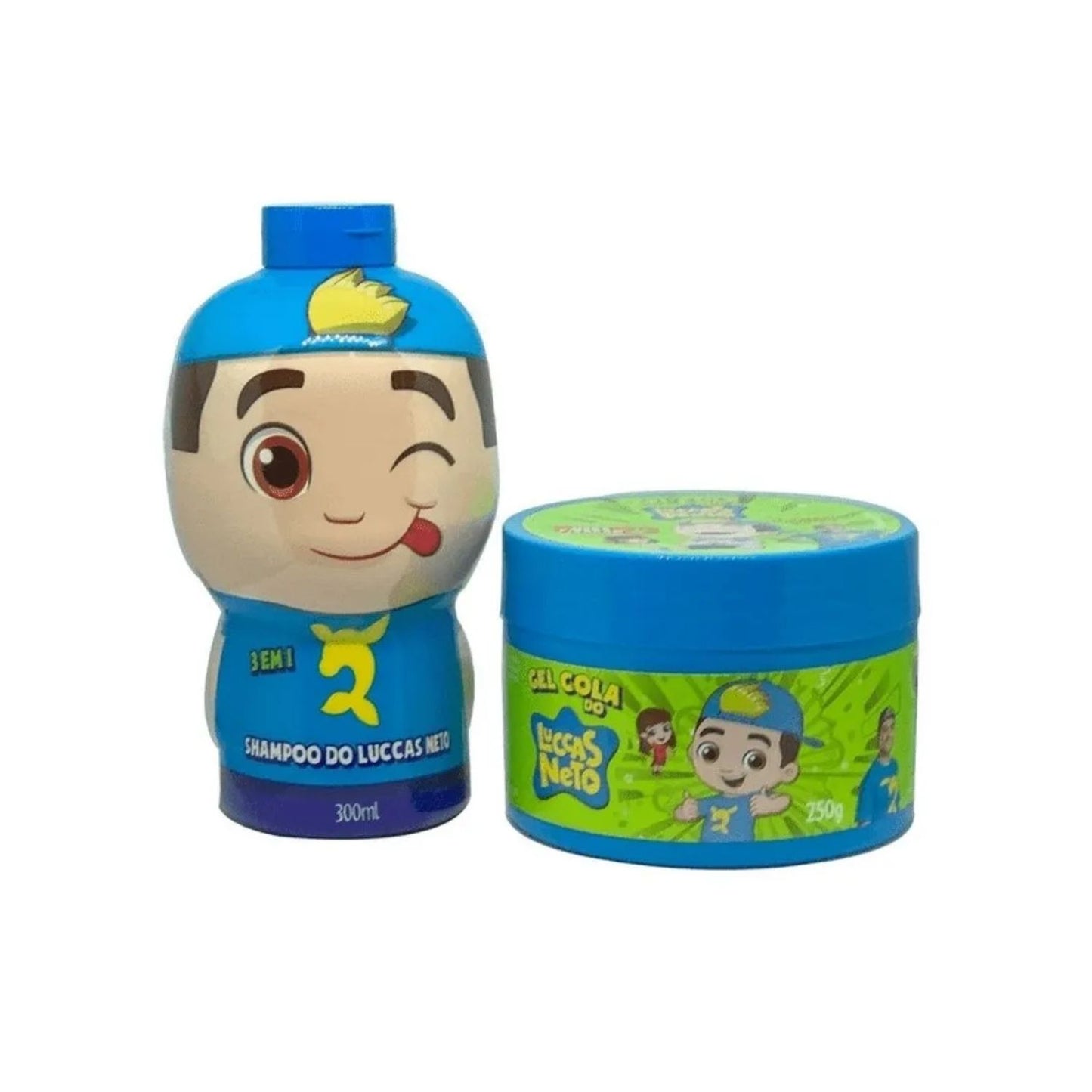 Kit Cia da Natureza Luccas Neto 3D Shampoo 3 em 1 Gel Fixador Cola