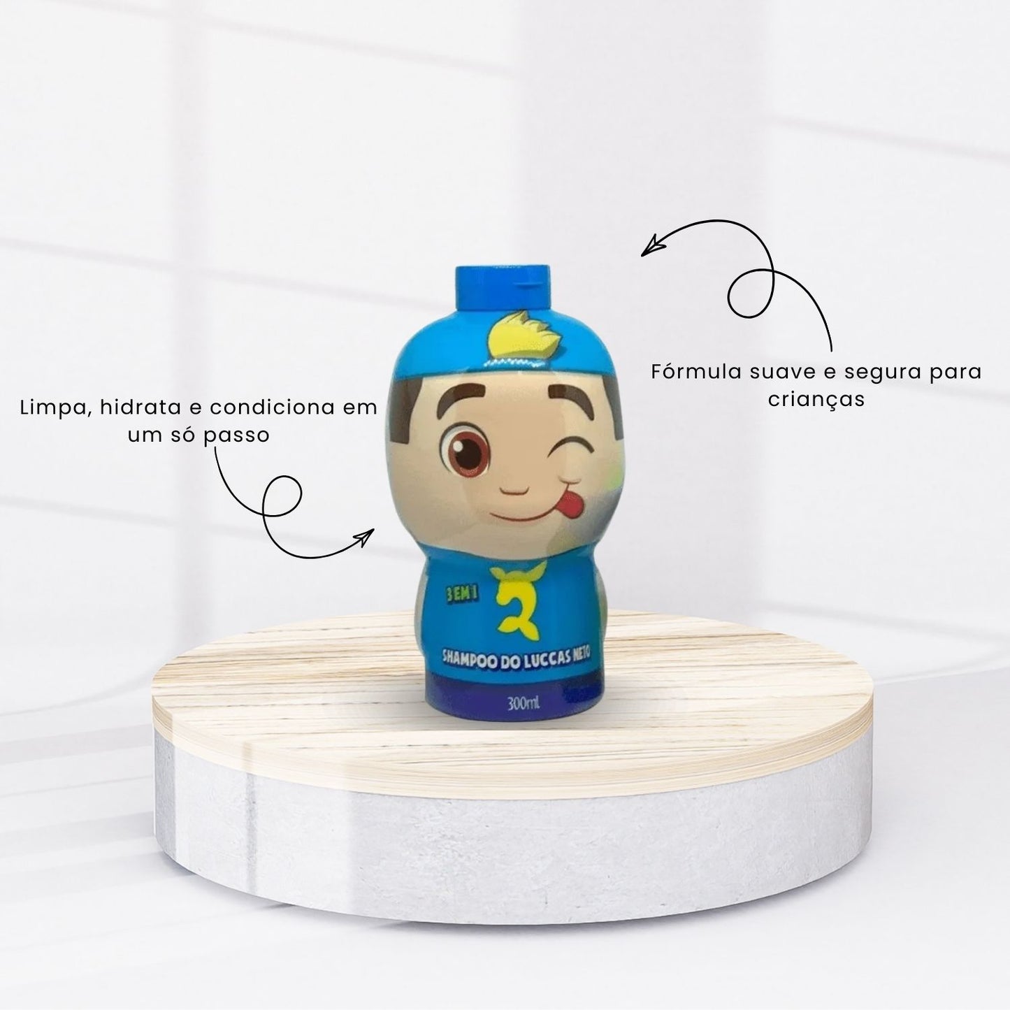 Kit Cia da Natureza Luccas Neto 3D Shampoo 3 em 1 Gel Fixador Cola