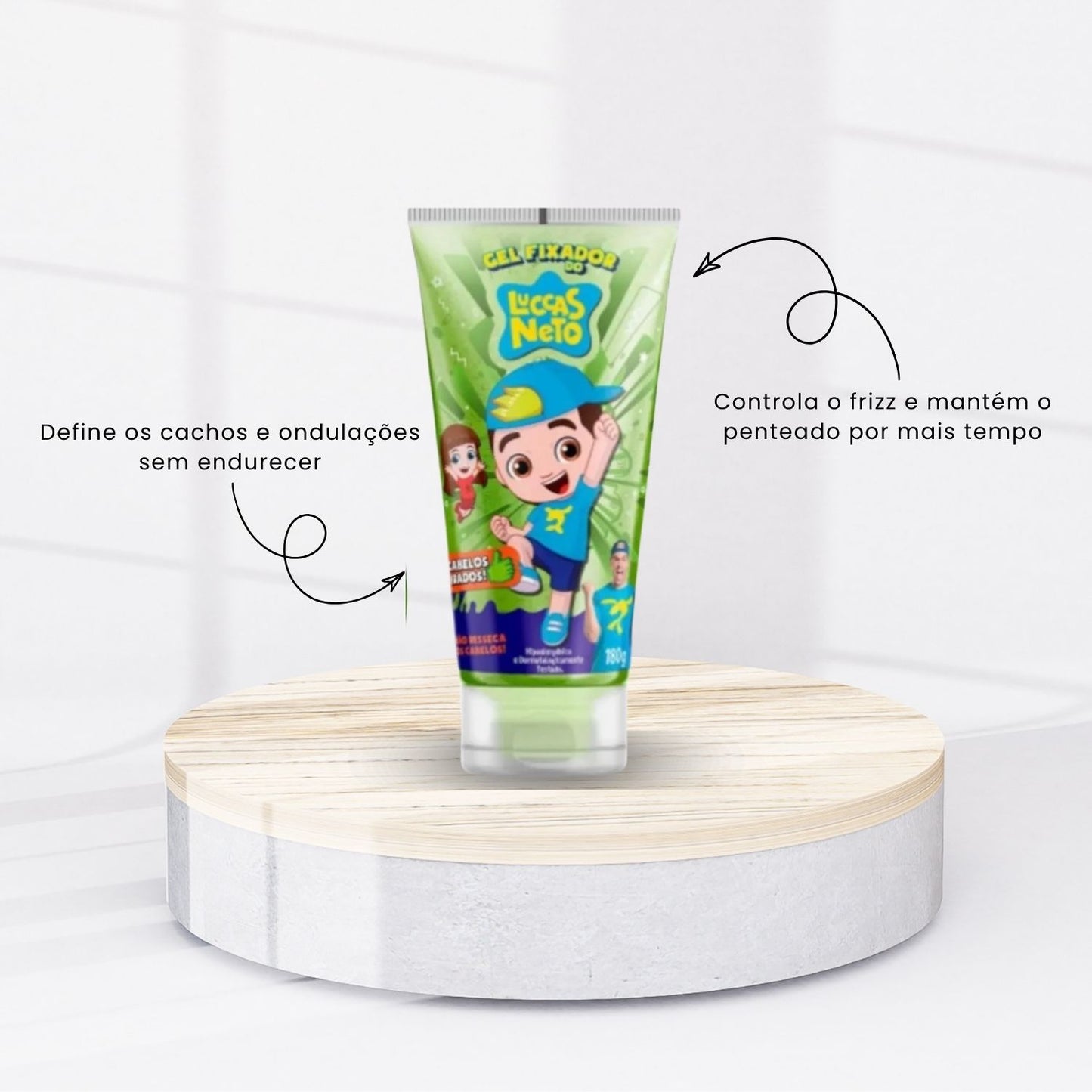 Cia da Natureza Luccas Neto Combo Shampoo 3 em 1 Gel Fixador