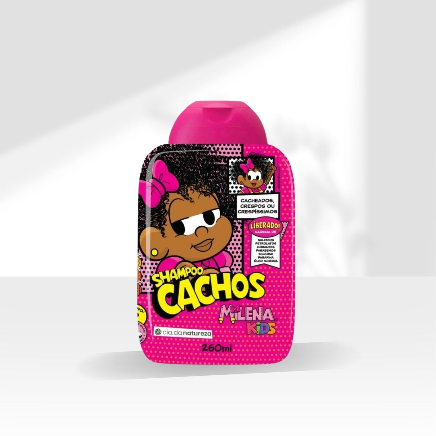 Shampoo Cia da Natureza Milena Kids Cachos para Cabelo Cacheado 260 ml