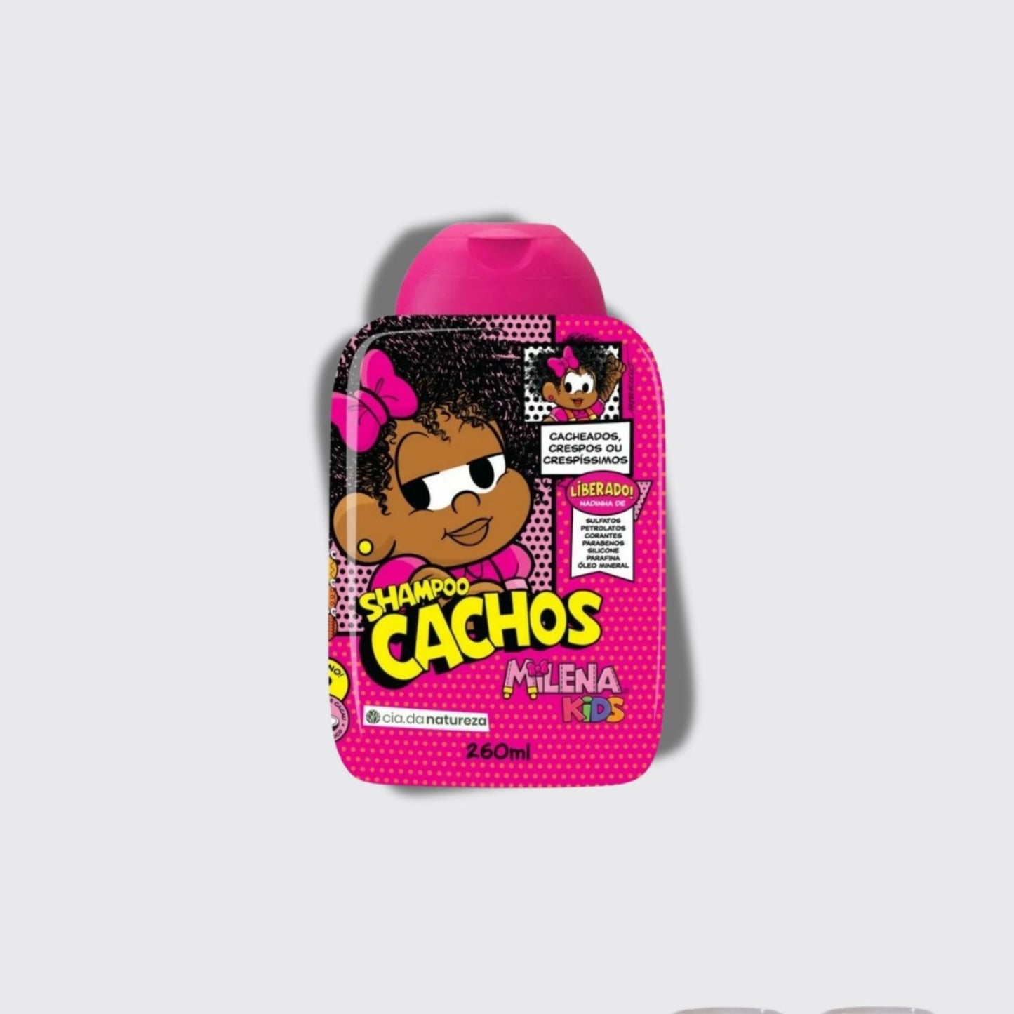 Shampoo Cia da Natureza Milena Kids Cachos para Cabelo Cacheado 260 ml