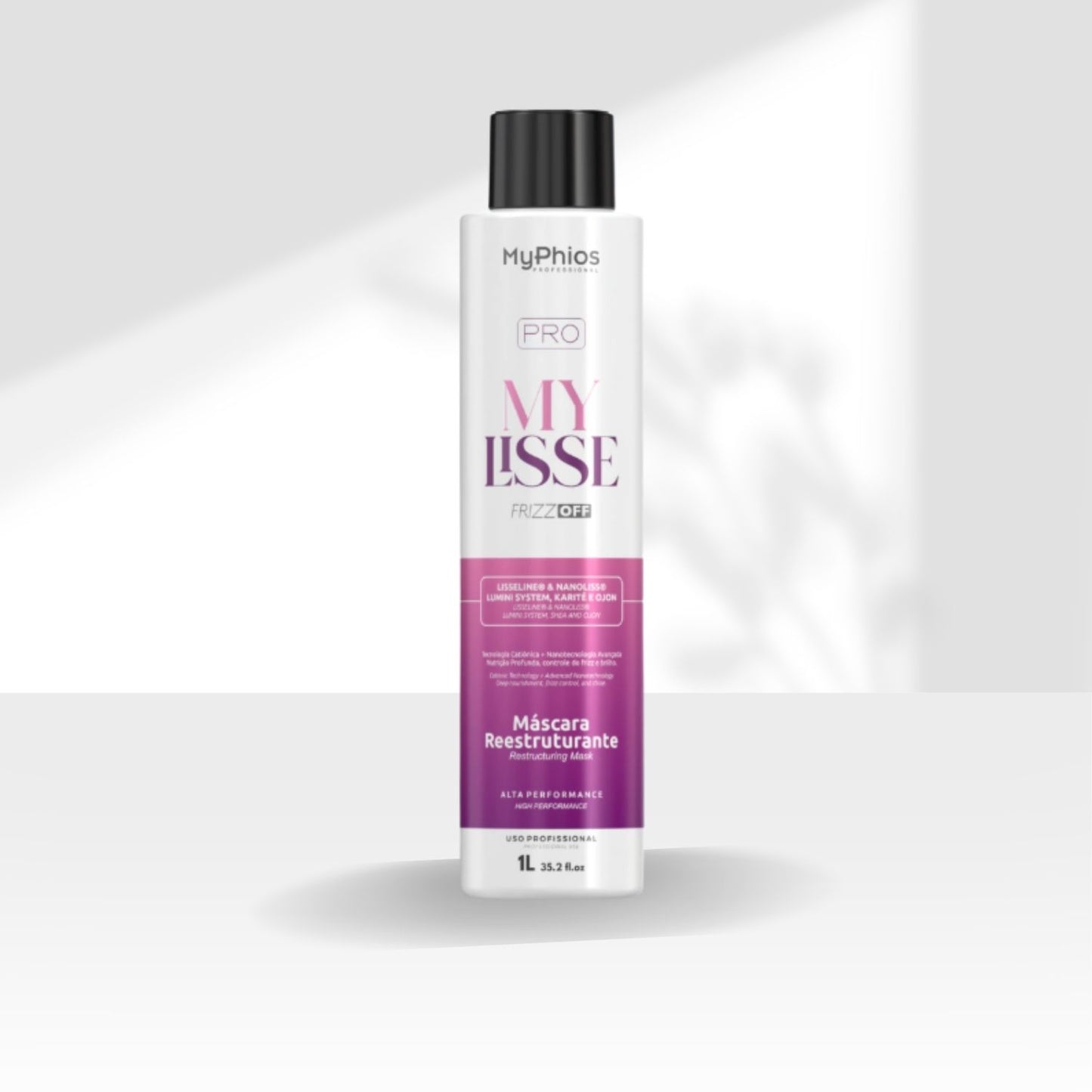 Máscara MyPhios Pro My Lisse Frizz Off Reestruturante Reducao Frizz 1 Litro