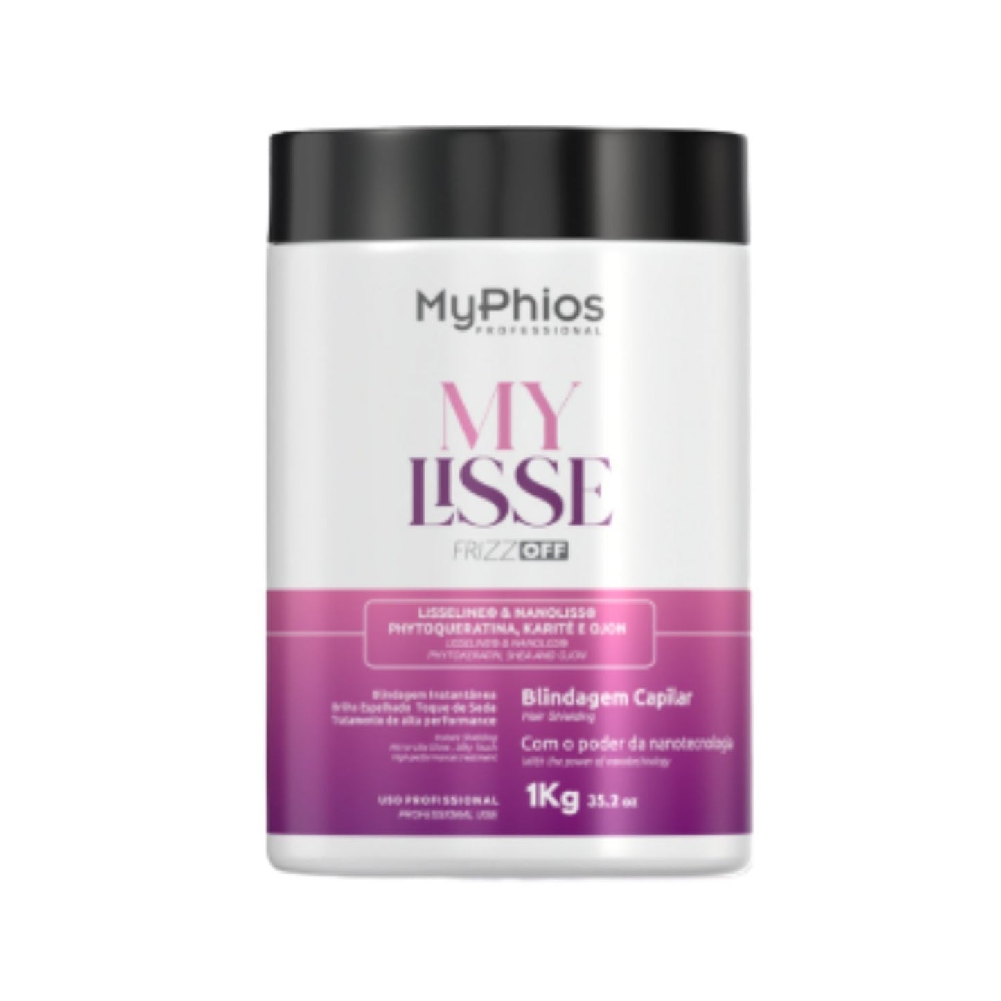 Máscara MyPhios Blindagem Capilar Frizz Off Cabelos Sedosos 1 Kg