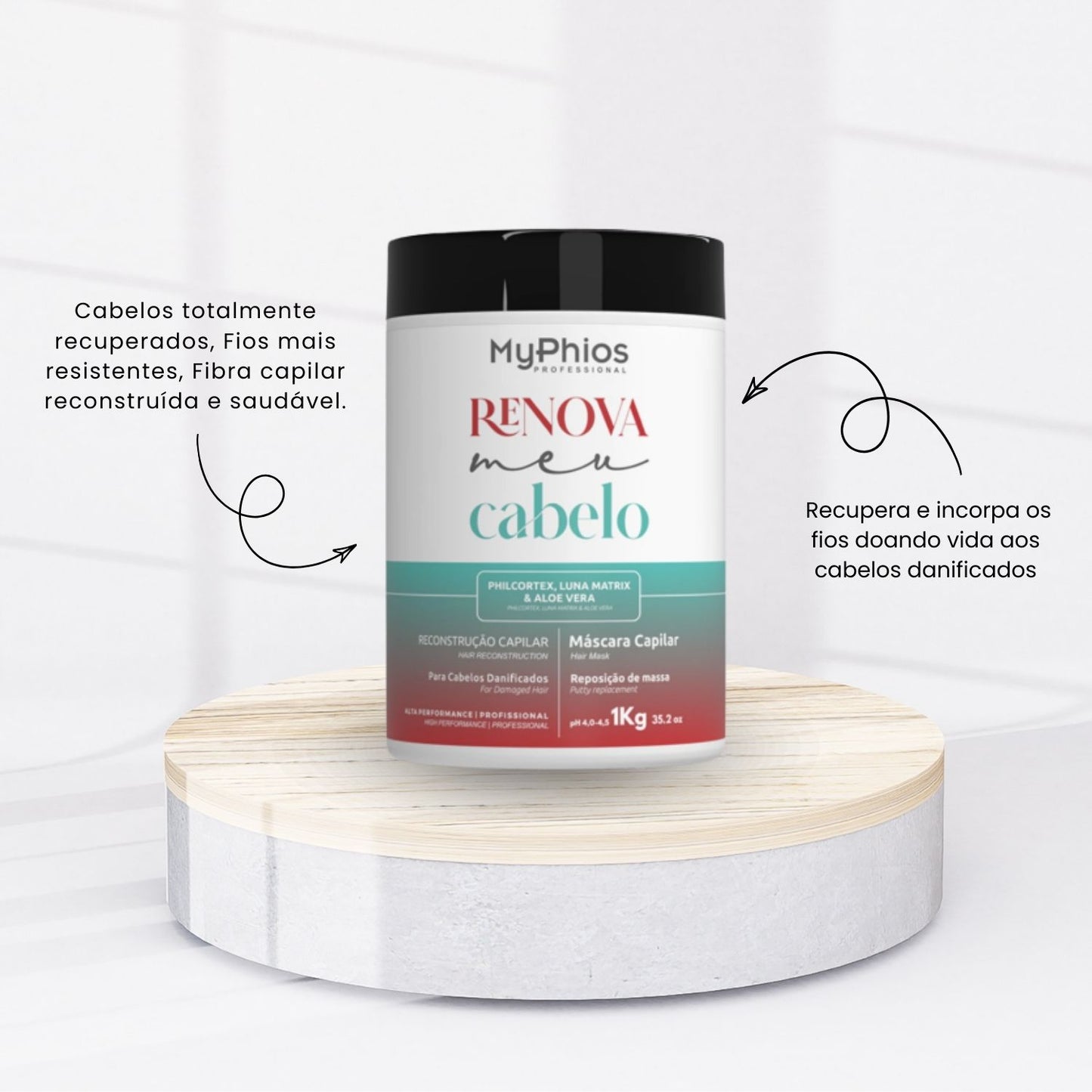 Máscara MyPhios Renova Meu Cabelo 1 Kg