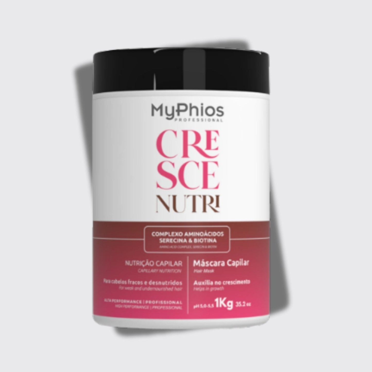 Máscara MyPhios Cresce Nutri Fortalecimento e Máscara de Nutrição Capilar 1 Kg