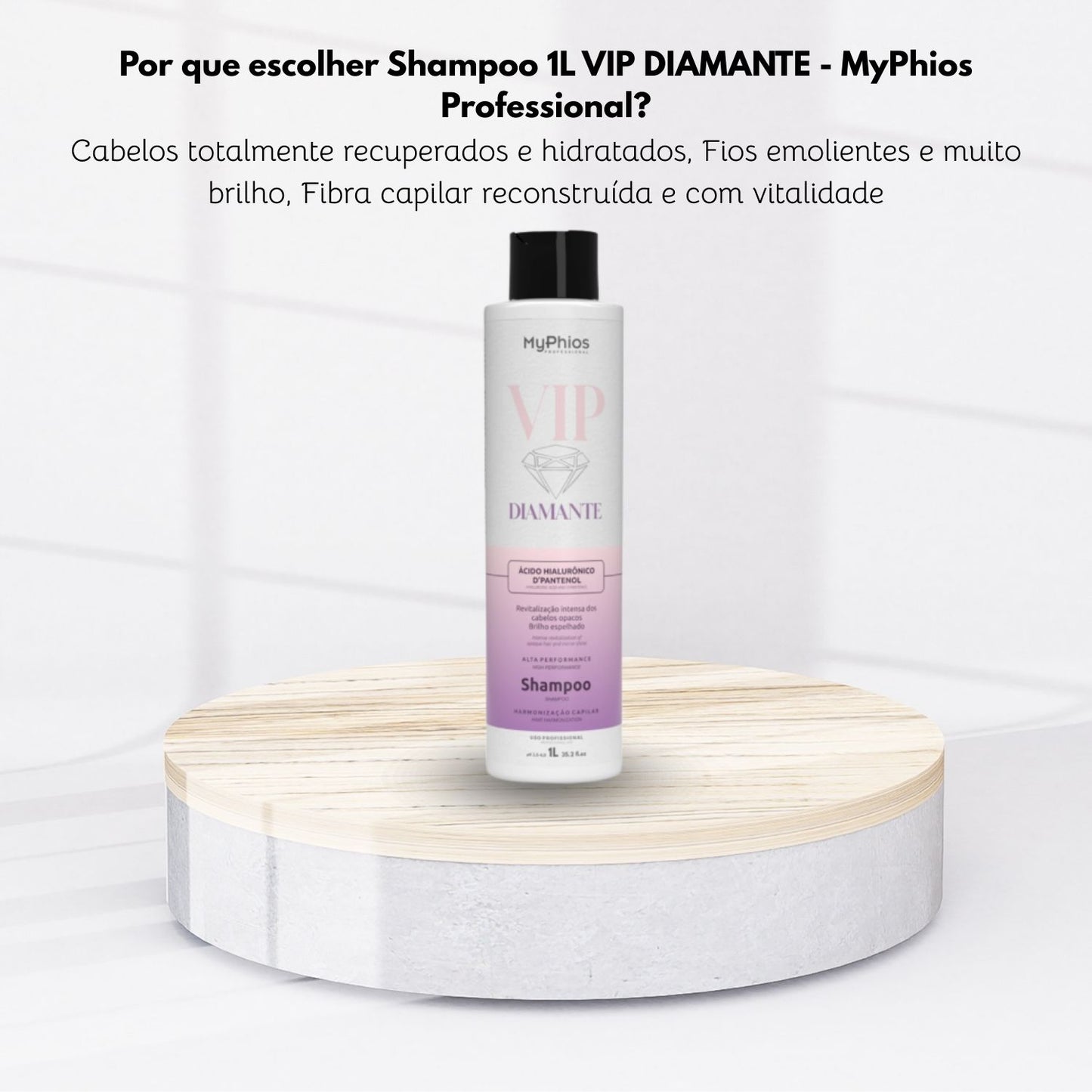 Shampoo MyPhios VIP Diamante Brilho e Maciez 1 Litro
