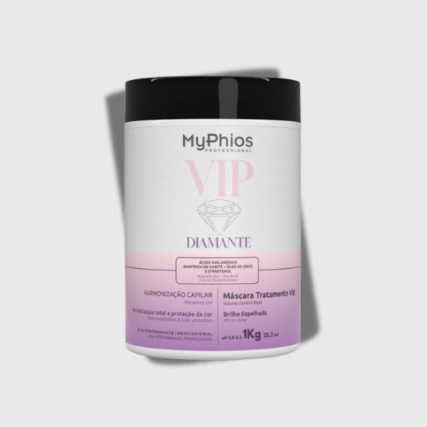 Máscara MyPhios VIP Diamante Máscara de Hidratação e Brilho Intenso 1 Kg