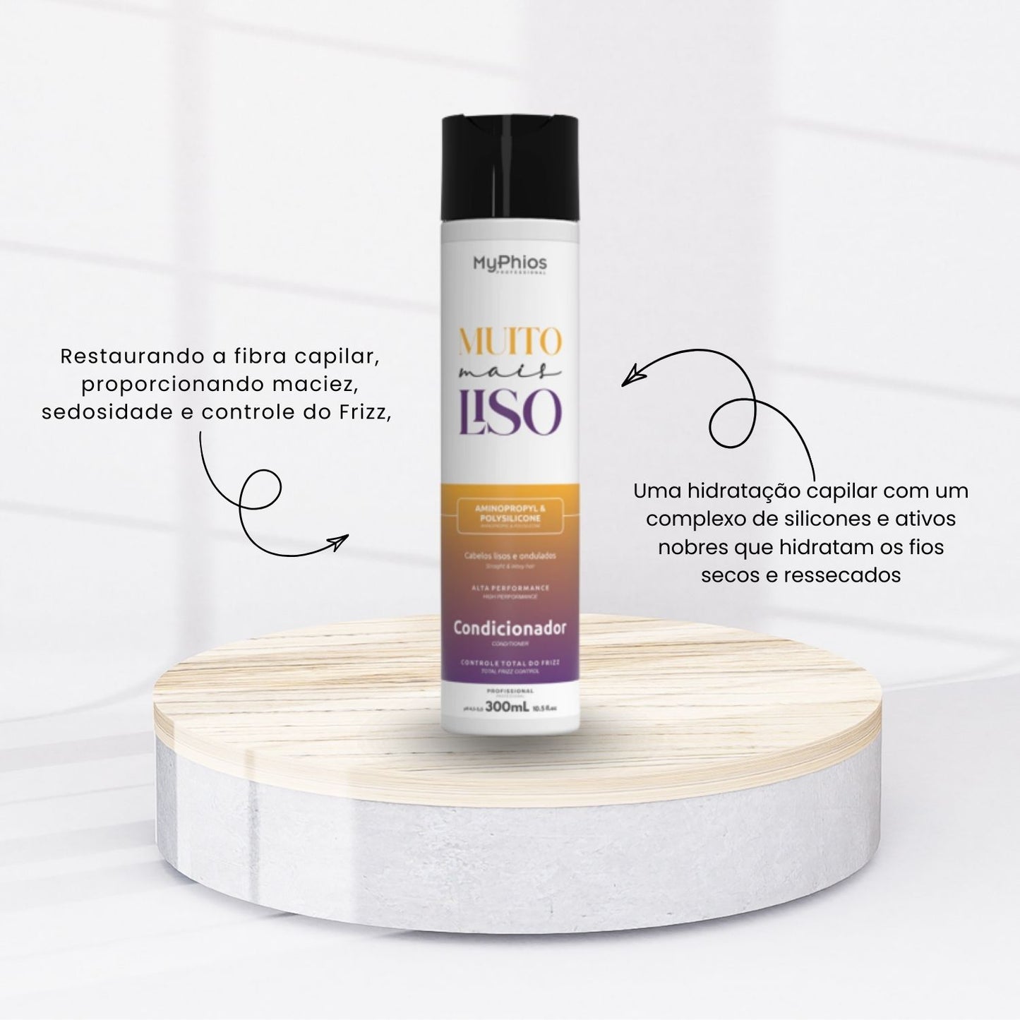 Condicionador MyPhios Muito Mais Liso 300 ml