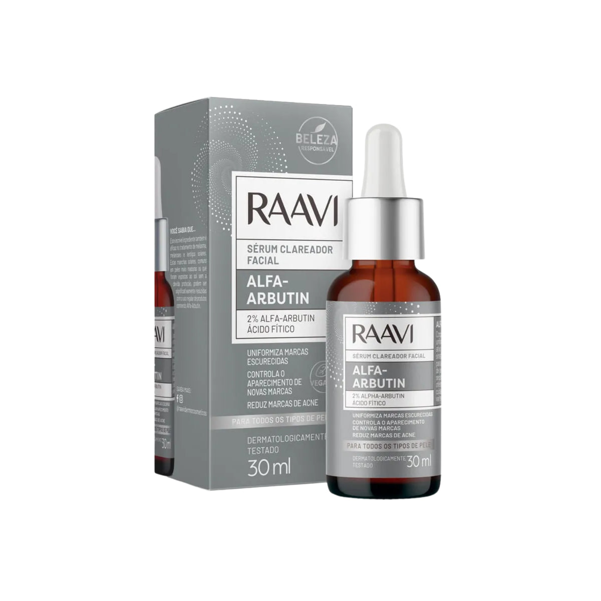 Sérum Raavi Clareador Facial 2% Alfa-Arbutin 30ml