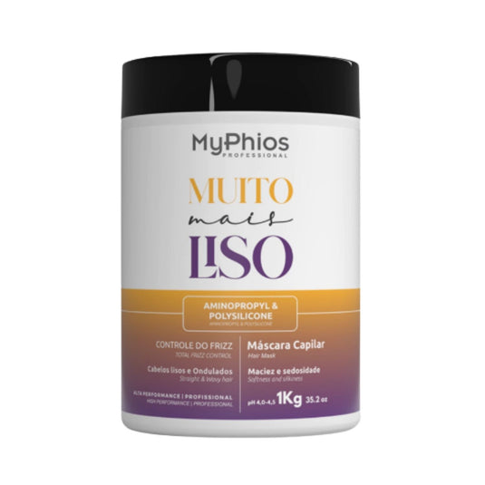 Máscara MyPhios Muito Mais Liso Máscara de Hidratação Controle Frizz 1 Kg