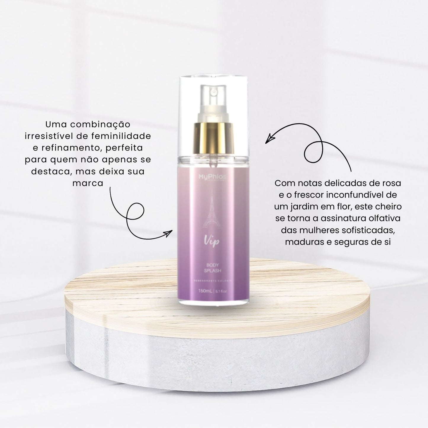 Body Splash MyPhios Vip Fragrância Leve e Refrescante 150 ml